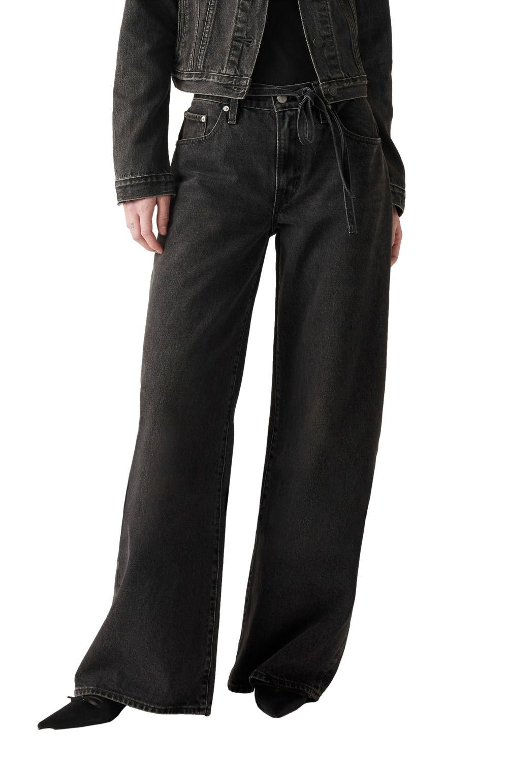 Jeans Mujer XL Straight Negro Levis A8701-0003-0