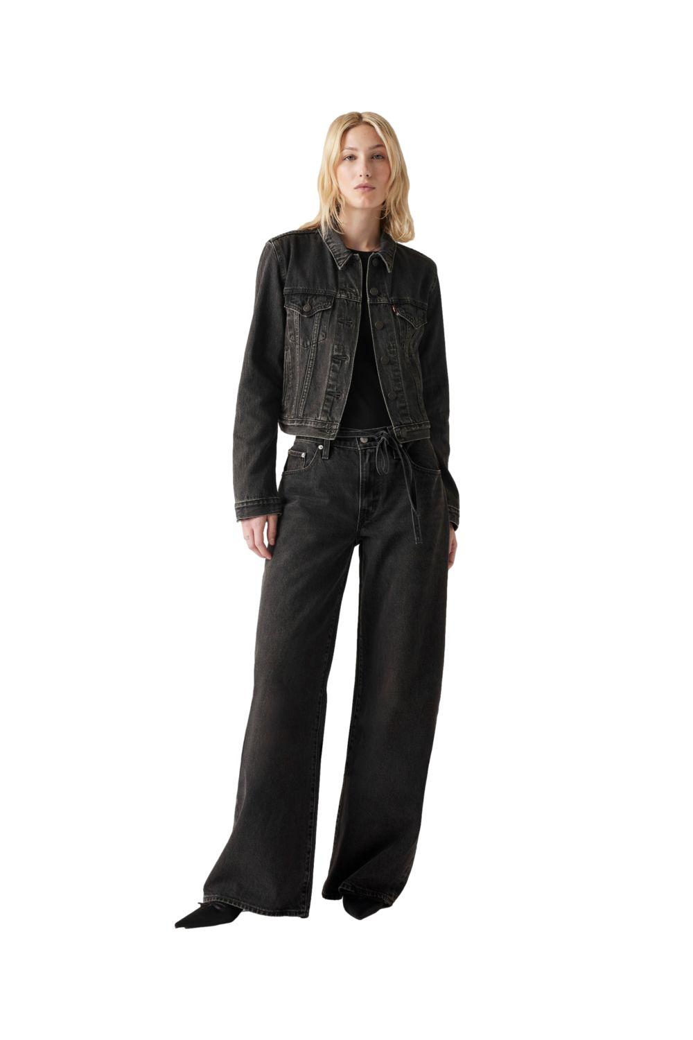 Jeans Mujer XL Straight Negro Levis A8701-0003-3
