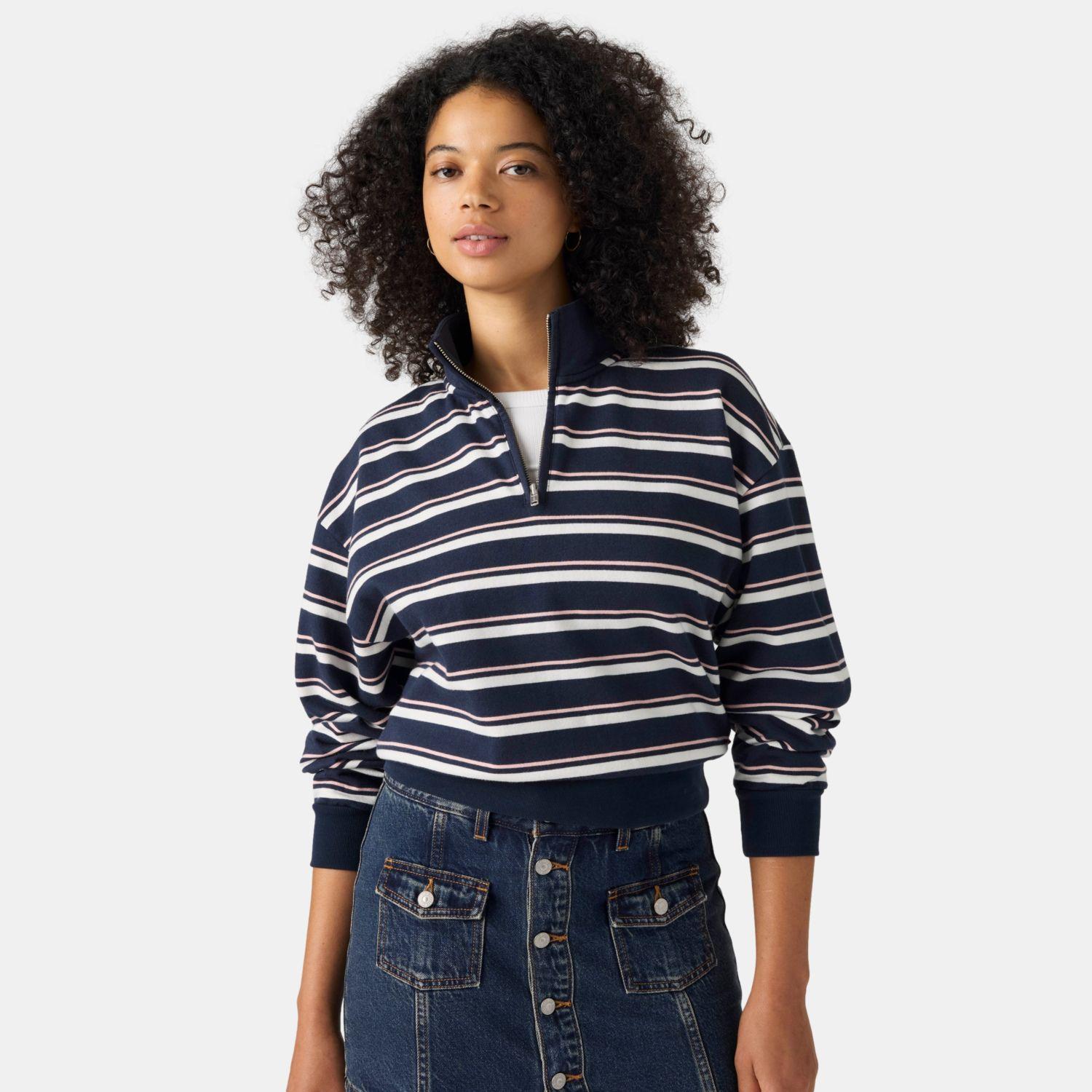 Polerón Mujer Everyday Quarter Zip Azul Levis 005IJ-0011-2