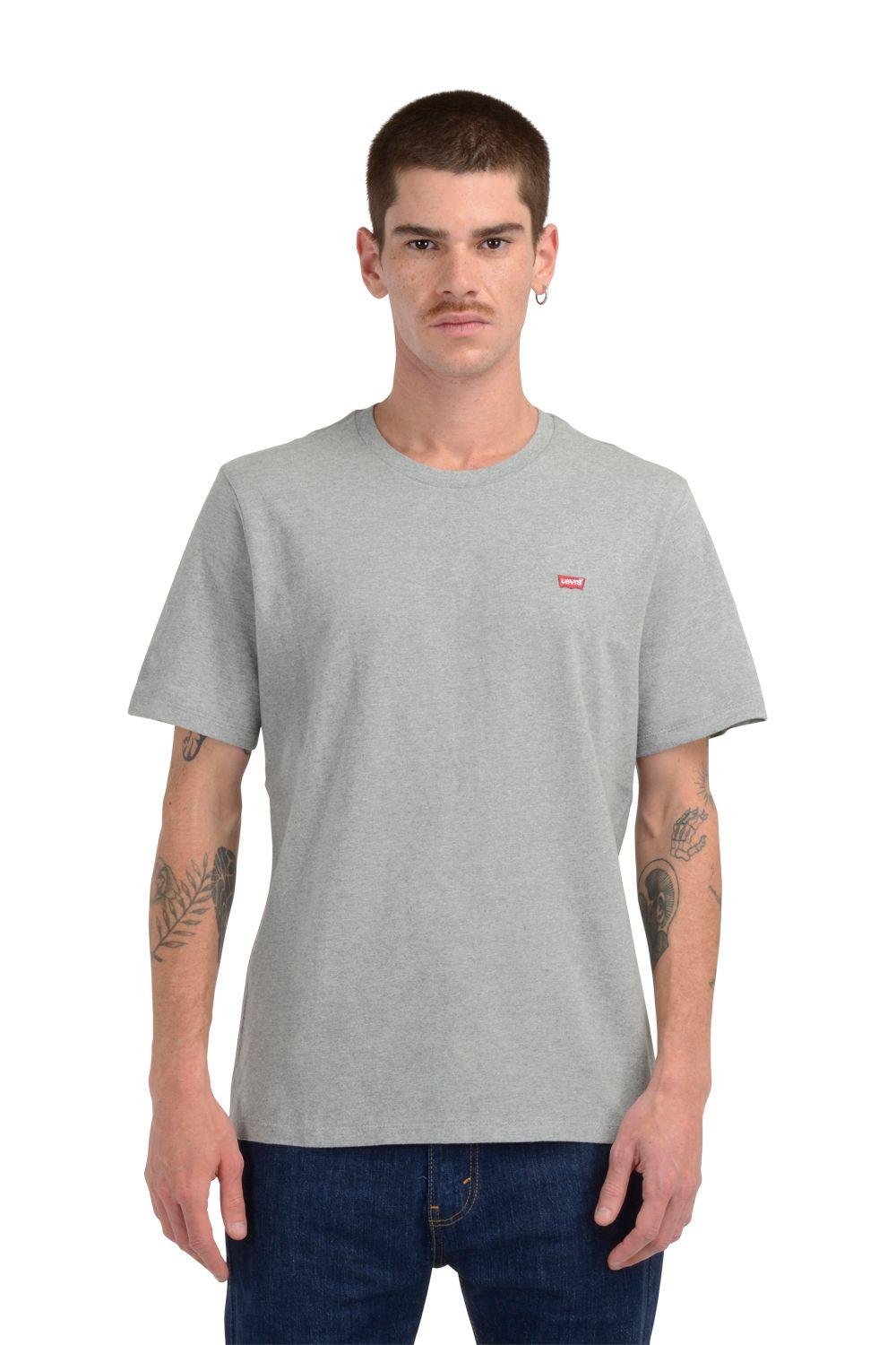 Polera Hombre Cuello Redondo Lisa Gris Levis 56605-0059-0