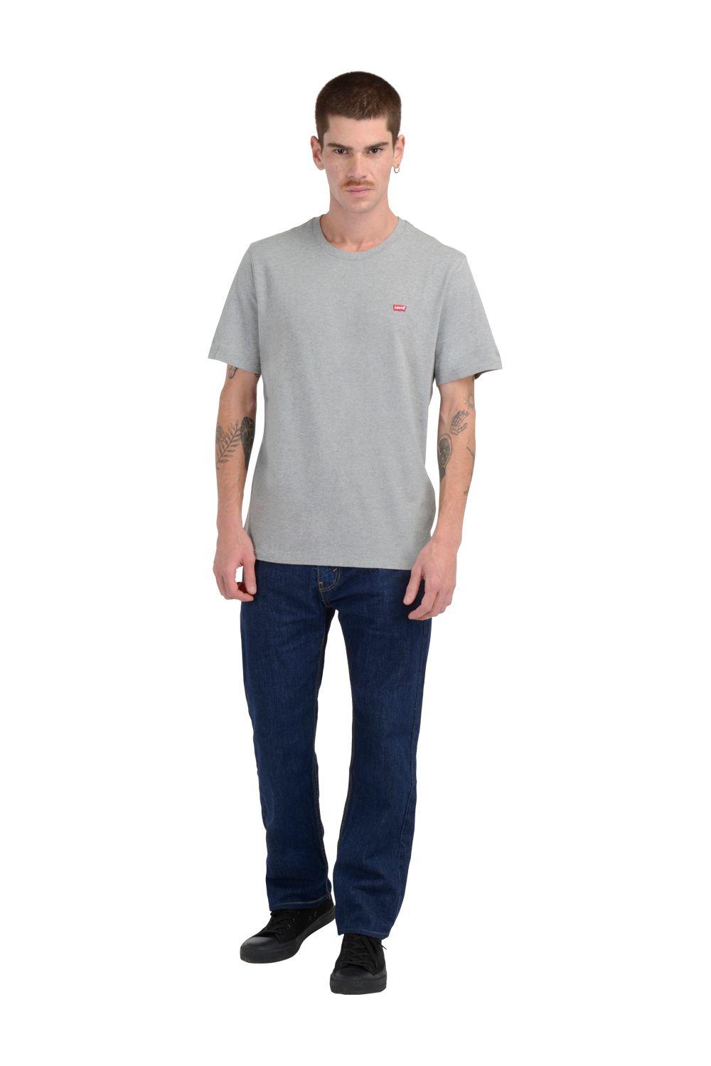Polera Hombre Cuello Redondo Lisa Gris Levis 56605-0059-3