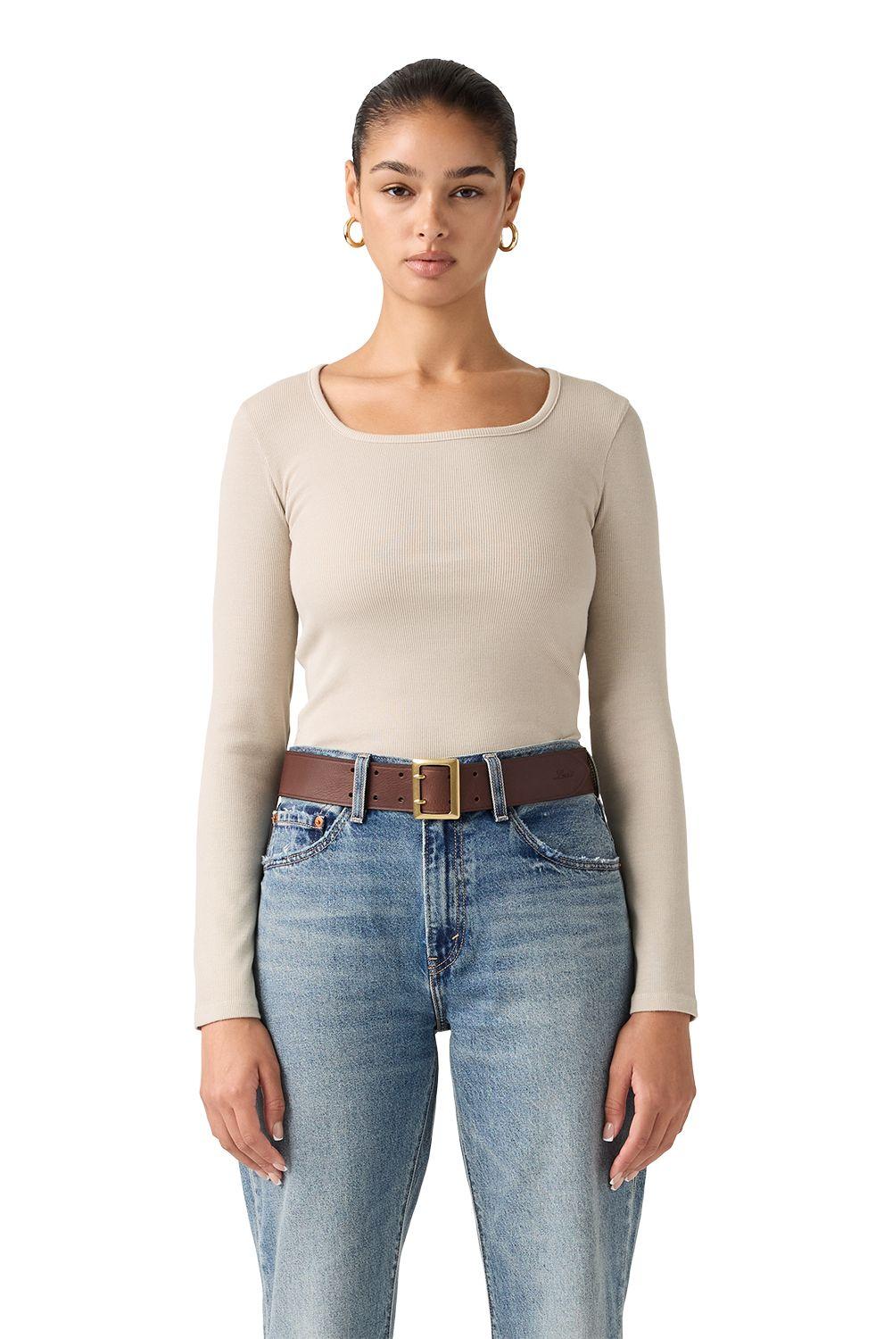Polera Mujer Essential Neck Gris Levis 005IO-0009-0