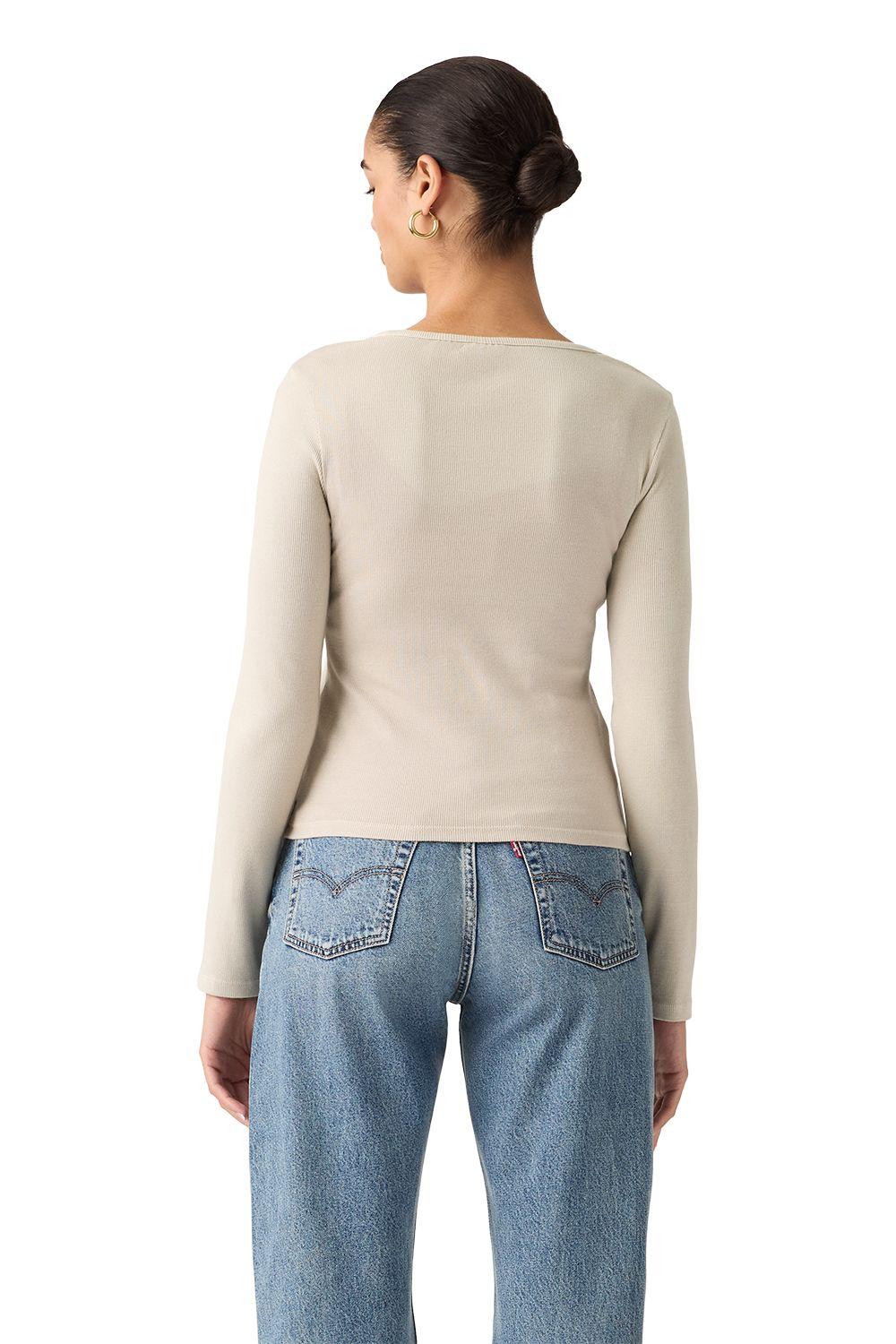 Polera Mujer Essential Neck Gris Levis 005IO-0009-1