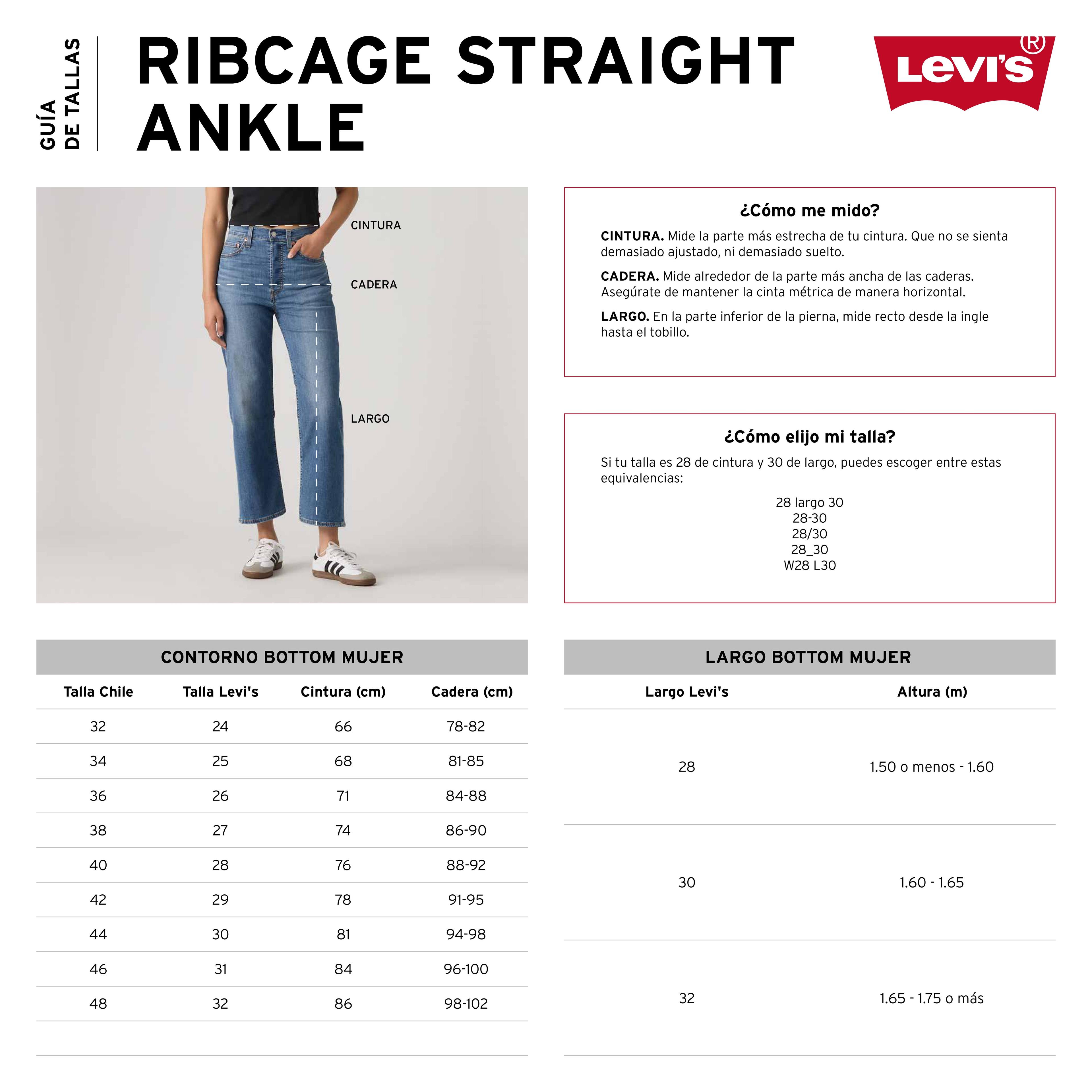 Jeans Mujer Ribcage Straight Ankle Azul Levis 72693-0301-5
