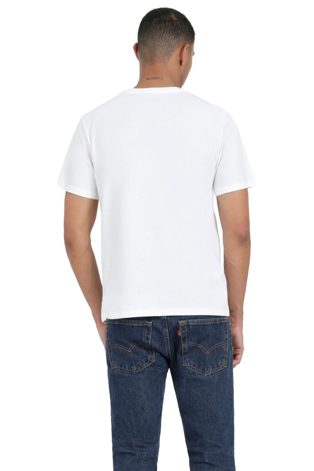 Polera Hombre Cuello Redondo Blanco Levis 56809-0011-2