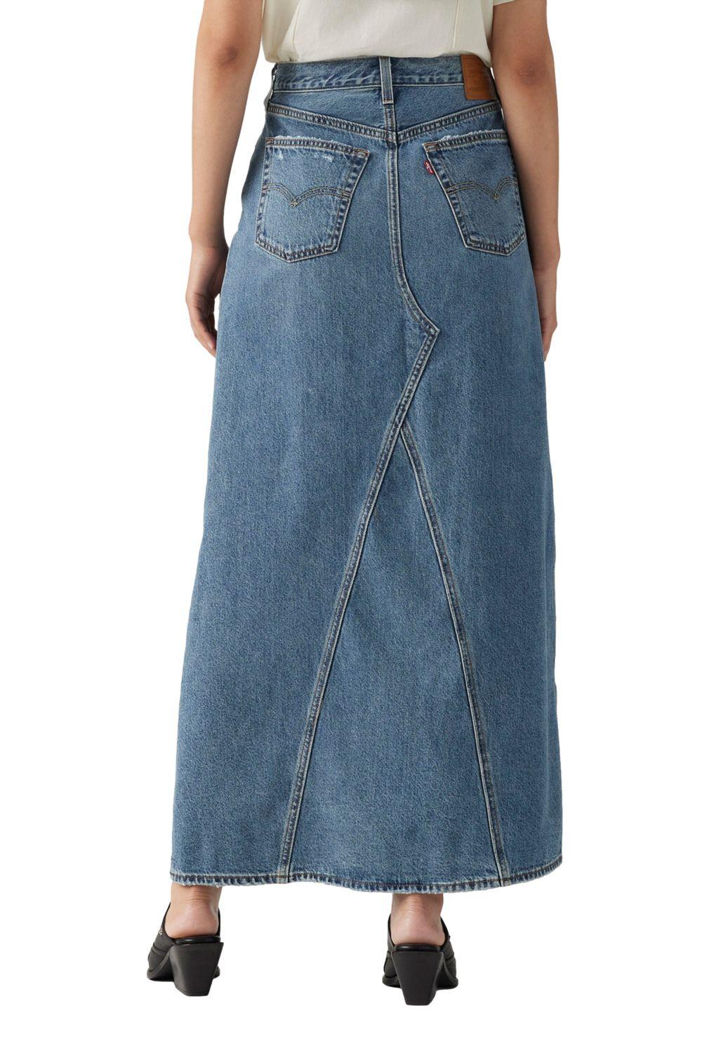 Falda Mujer Iconic Long Skirt Celeste Levis A8727-0002-2