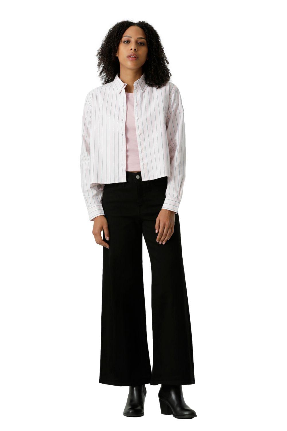 Jeans Mujer 318 Shaping Wide Leg Negro Levis 001PZ-0005-4