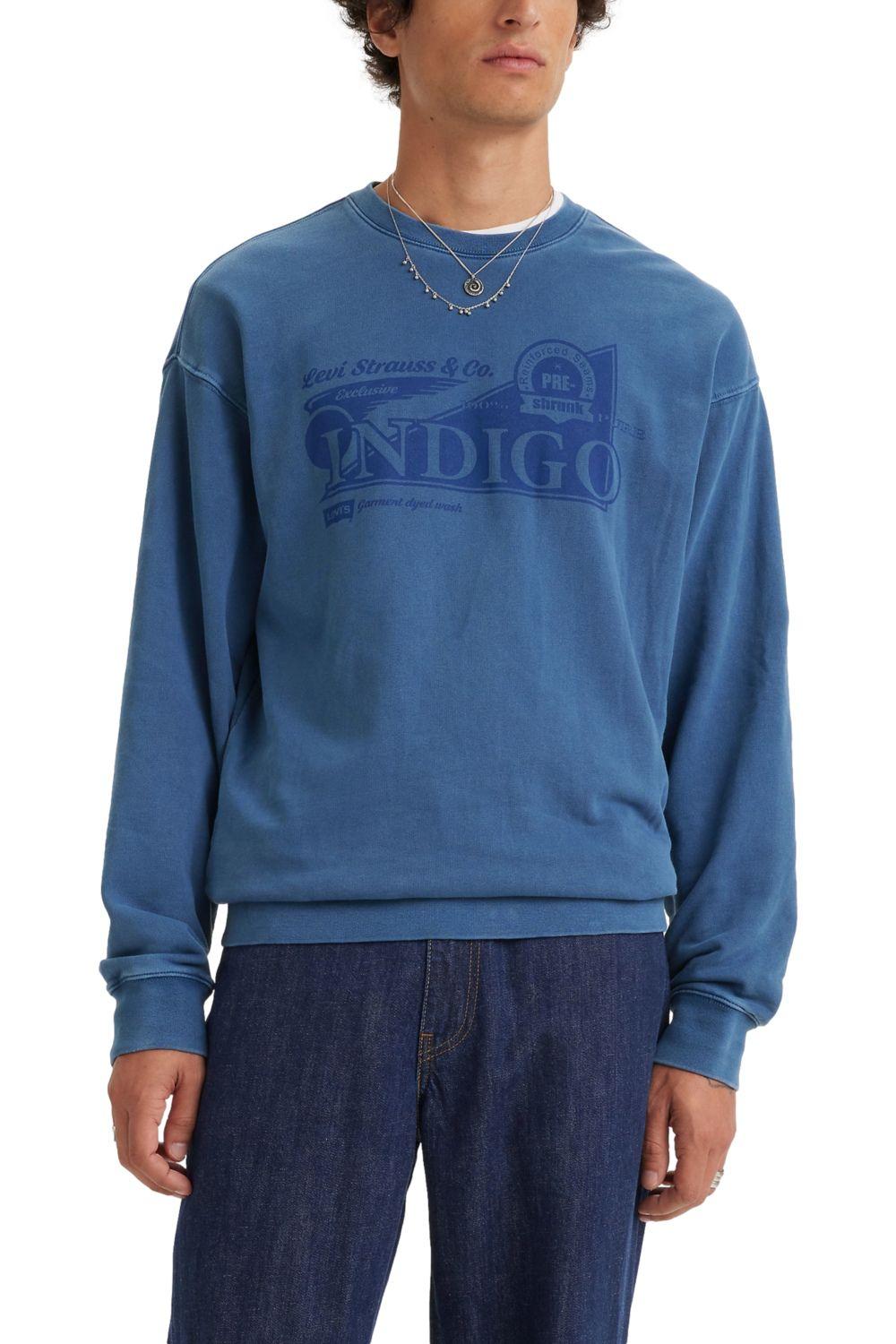 Polerón Hombre Cuello Redondo Gráfico Azul Levis 38712-0259-0