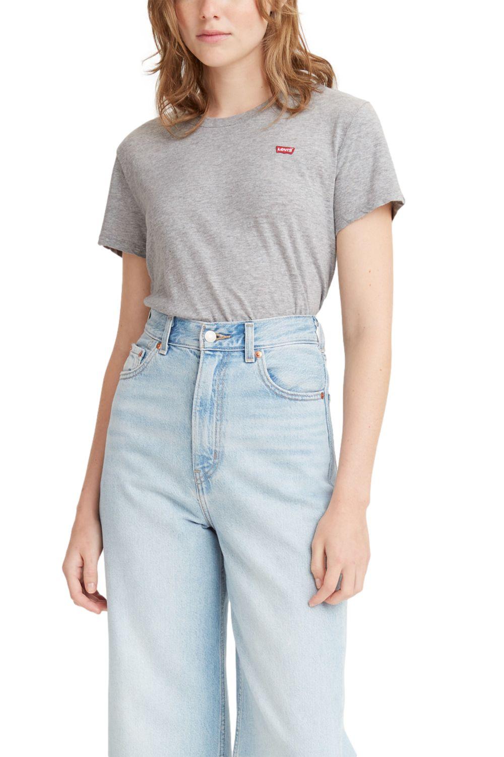 Polera Mujer Regular Fit Lisa Gris Levis 39185-0163-0