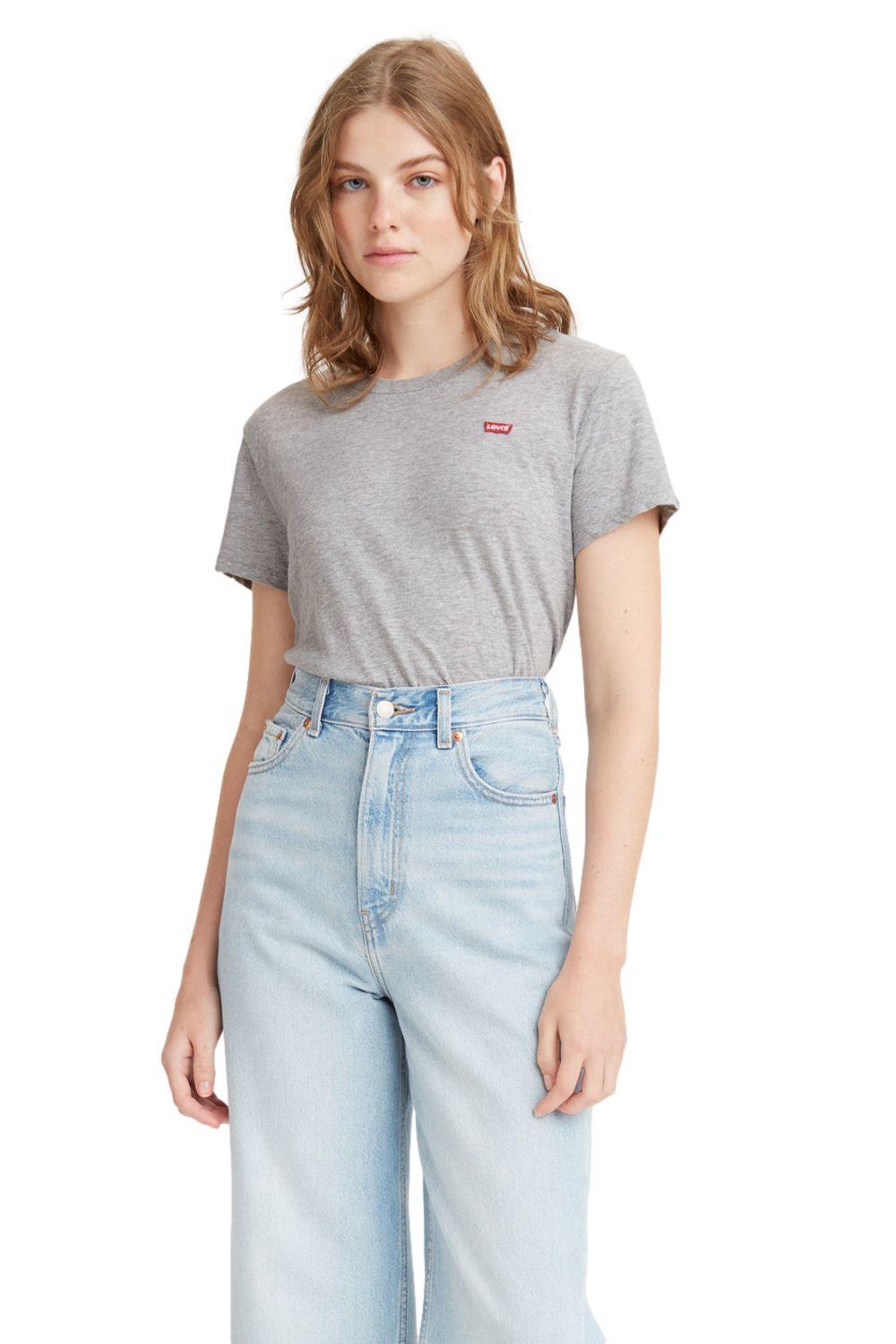 Polera Mujer Regular Fit Lisa Gris Levis 39185-0163-2