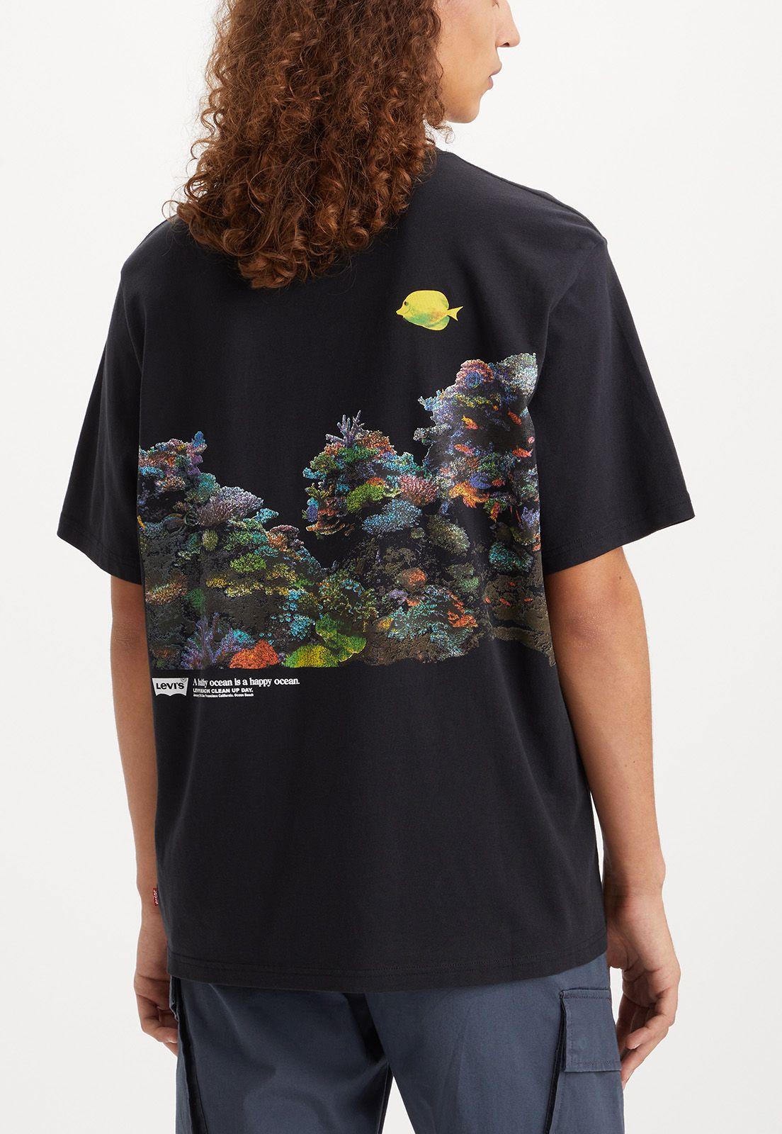 Polera Hombre Relax Logo Batwing Negra Levis 16143-0759-1