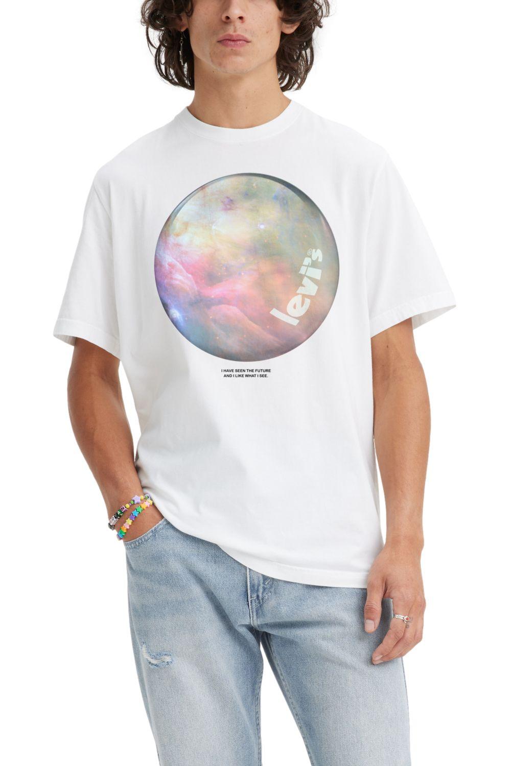 Polera Hombre Manga corta Gráfica Blanco Levis 16143-1163-1
