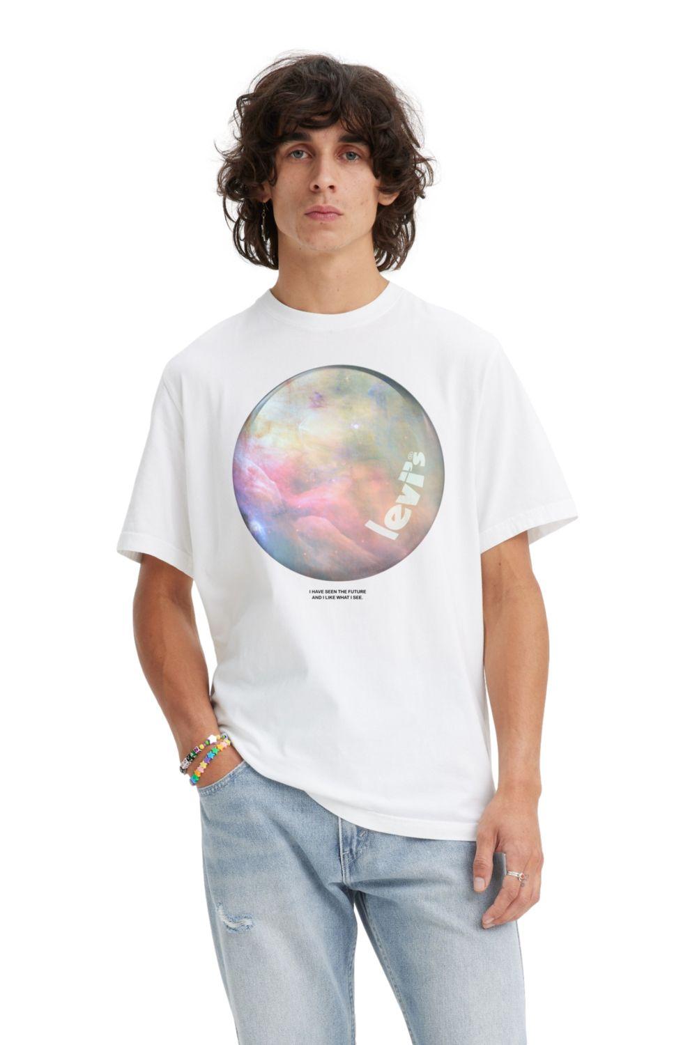 Polera Hombre Manga corta Gráfica Blanco Levis 16143-1163-0