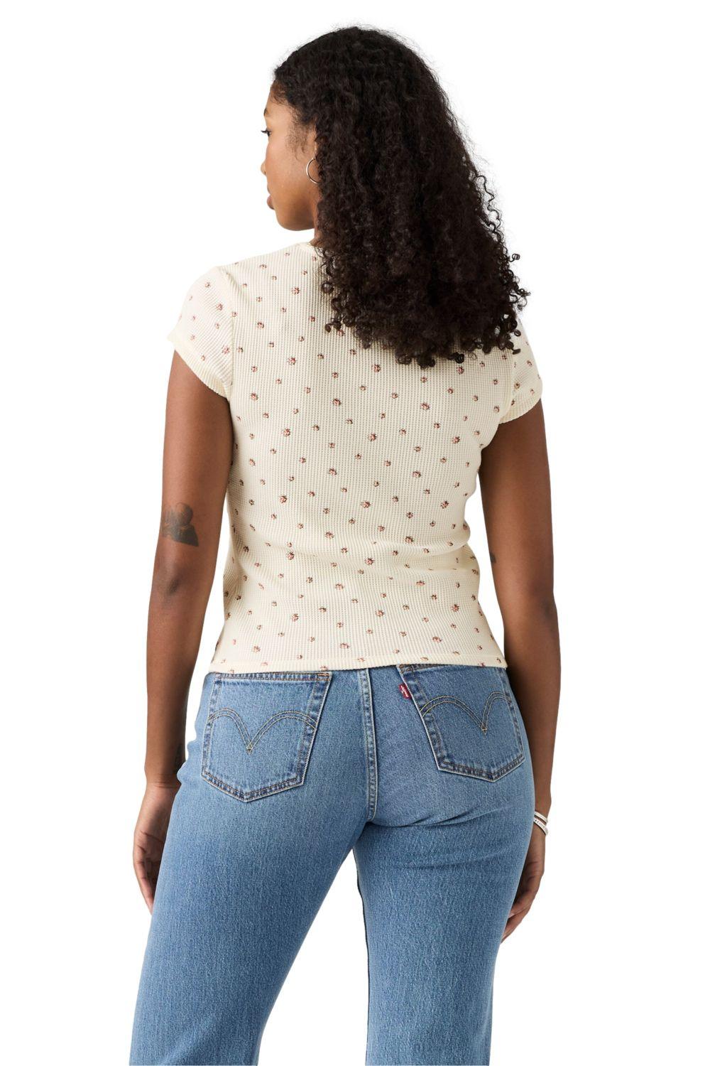 Polera Mujer Dry Goods Waffle Cap Tee Beige Levis 003PW-0004-1