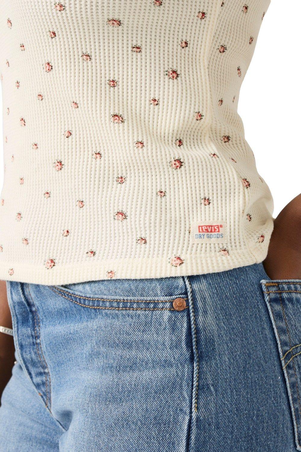 Polera Mujer Dry Goods Waffle Cap Tee Beige Levis 003PW-0004-3