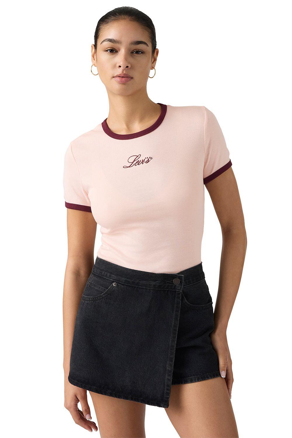 Polera Mujer Graphic Ringer Rickie Rosado Levis A3519-0064-2