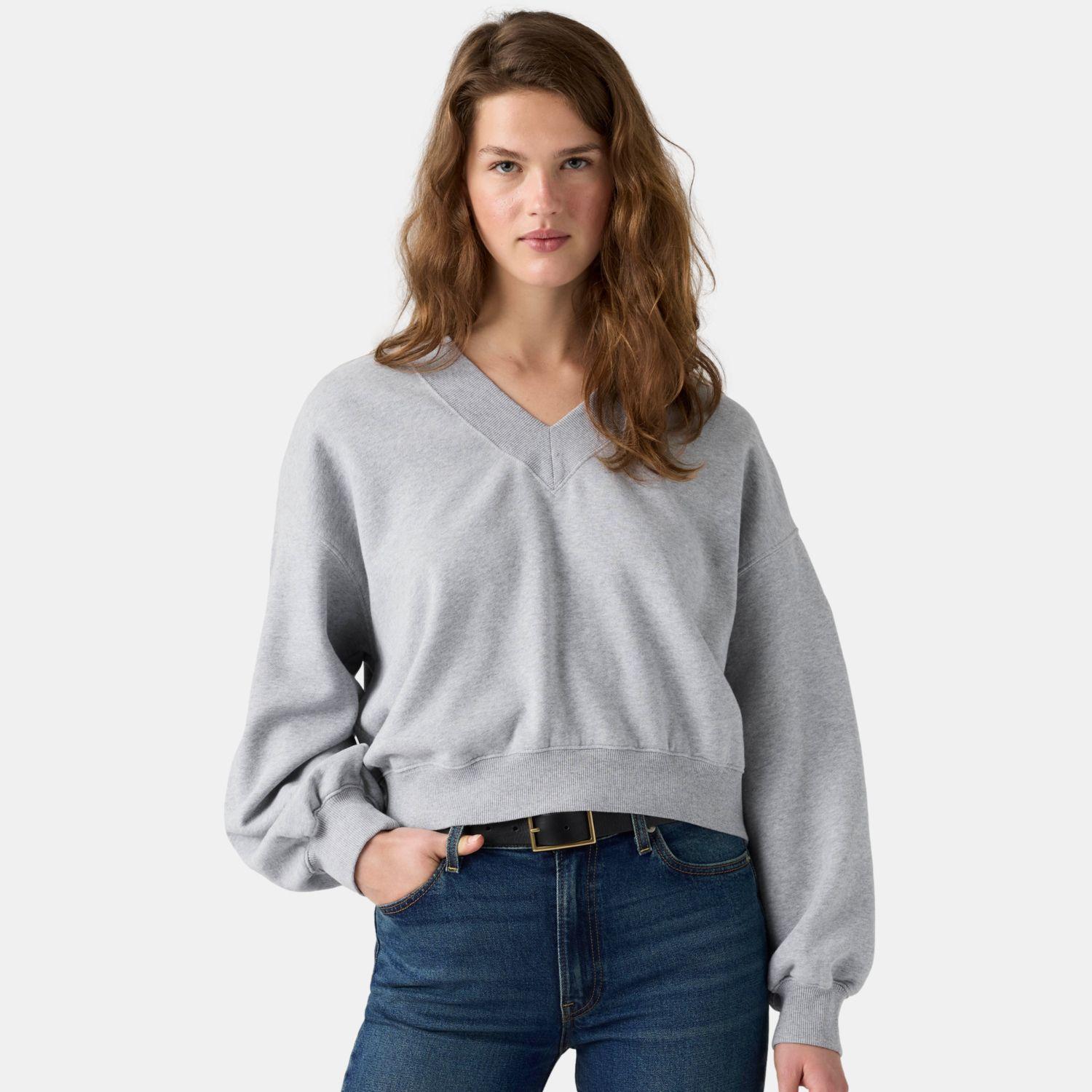 Polerón Mujer Vintage Vneck Sweatshirt Gris Levis 005IF-0009-2