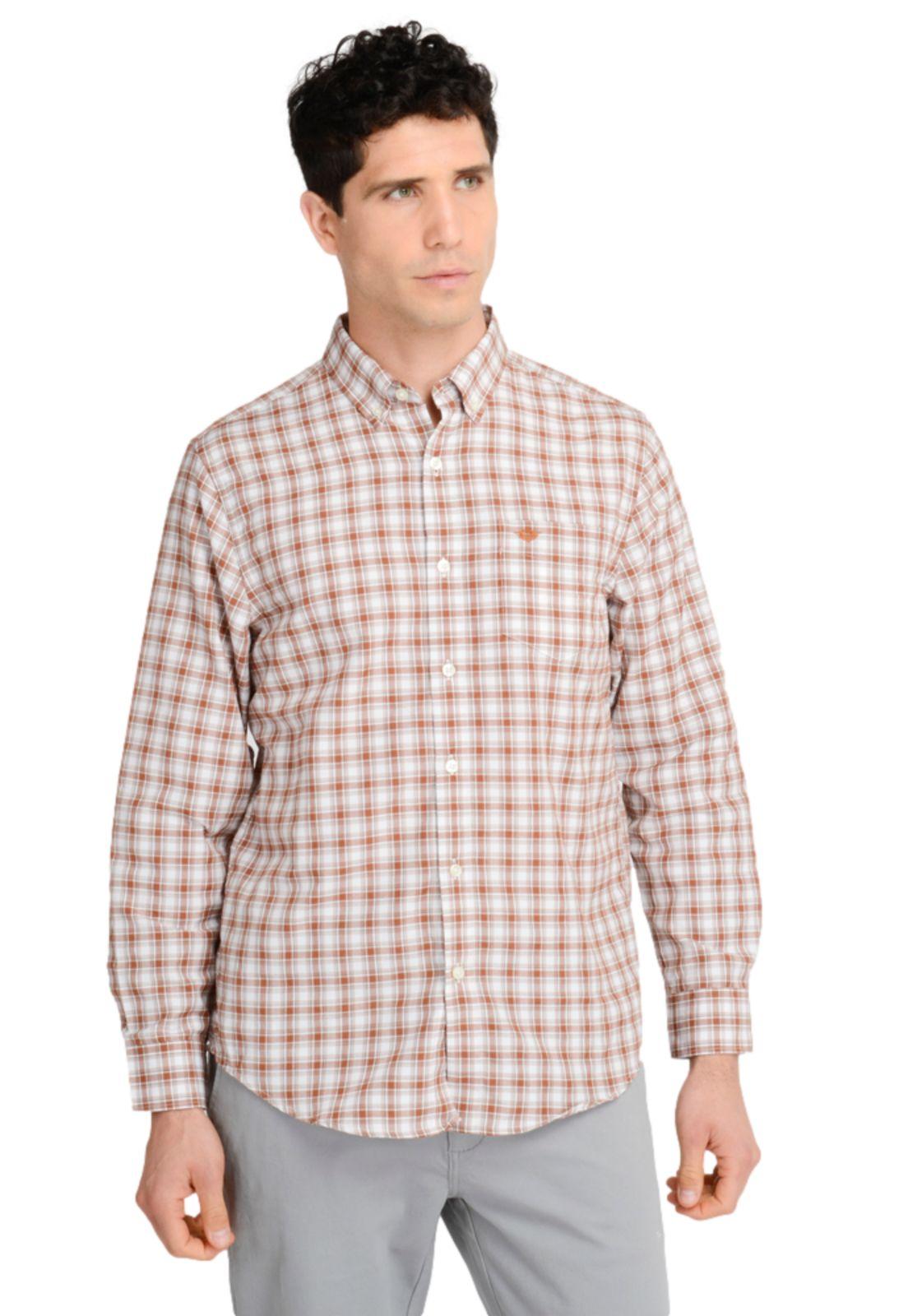 Camisa Hombre Woven Refine Regular Fit Café-0