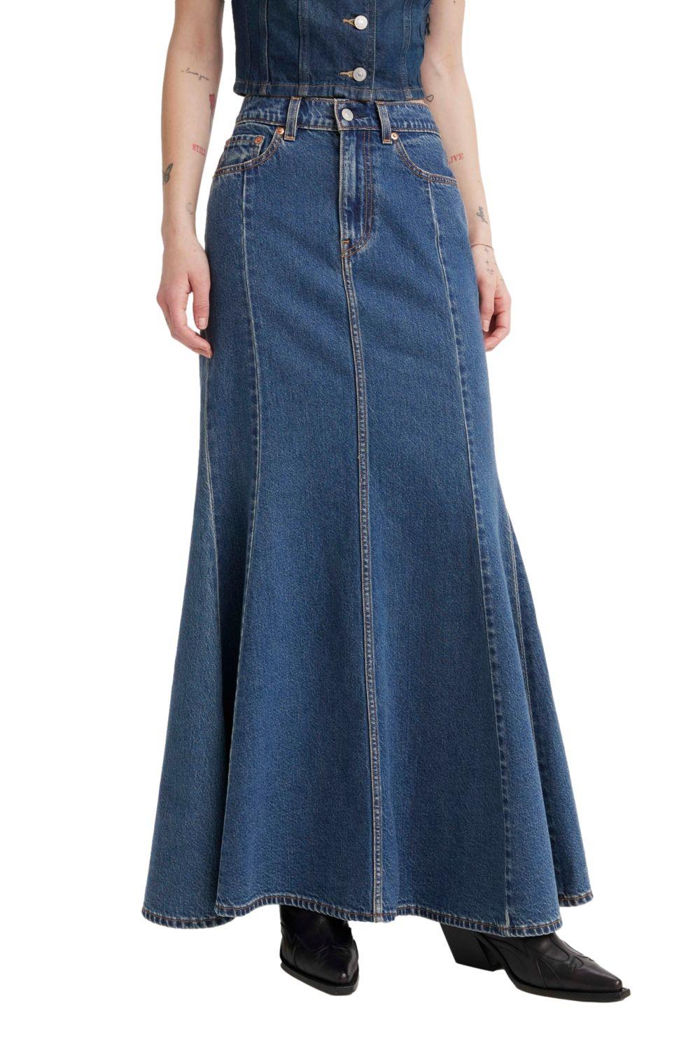 Falda Mujer Mermaid Azul Levis A8726-0001-0