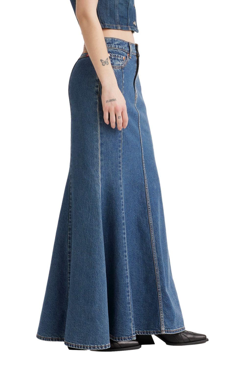Falda Mujer Mermaid Azul Levis A8726-0001-1