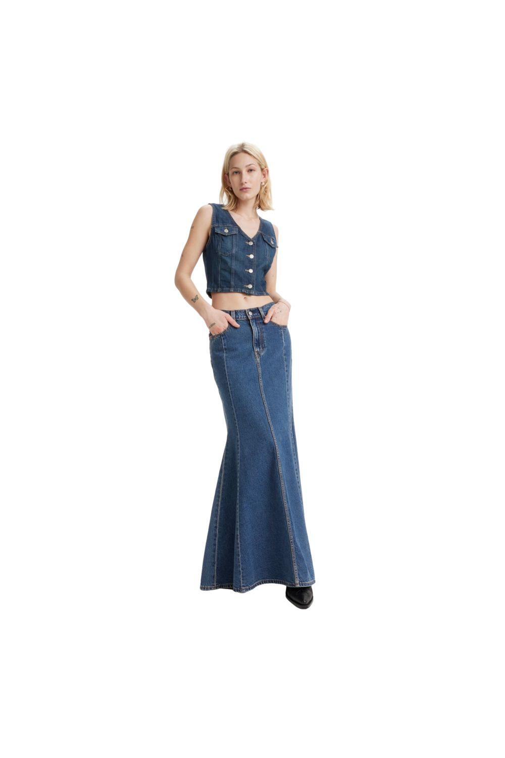 Falda Mujer Mermaid Azul Levis A8726-0001-3