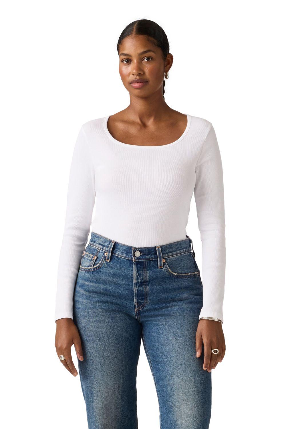 Polera Mujer Essential Neck Blanco Levis 005IO-0005-0