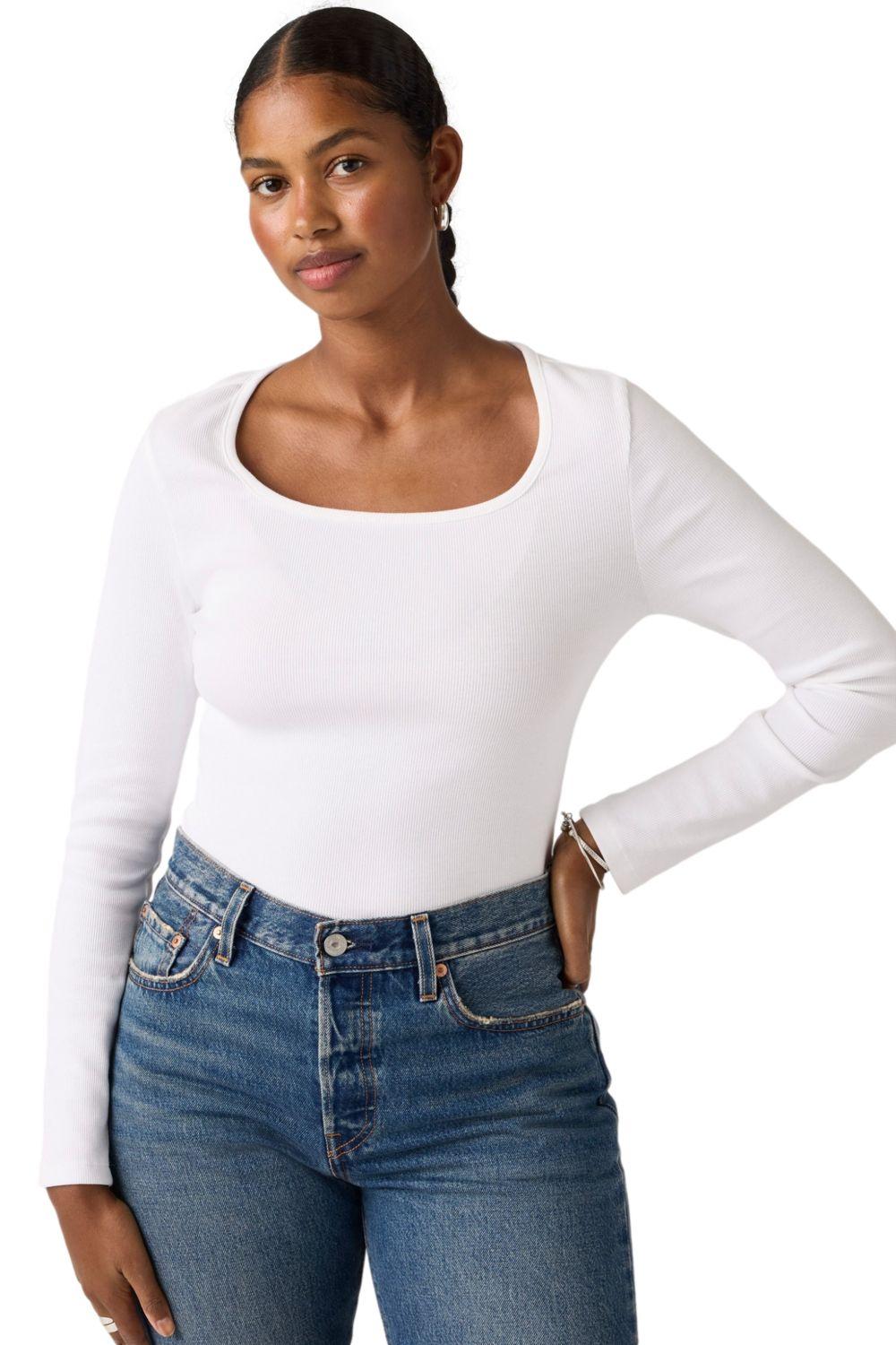 Polera Mujer Essential Neck Blanco Levis 005IO-0005-2