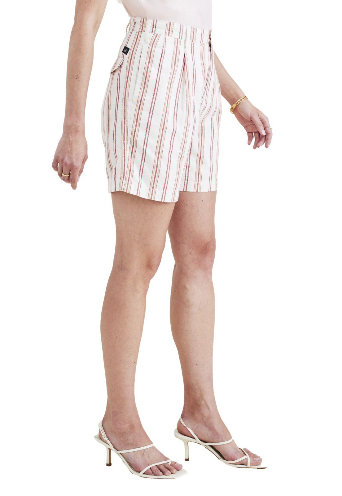 Short Mujer Original Khaki Pleated Rojo A1764-0007-1