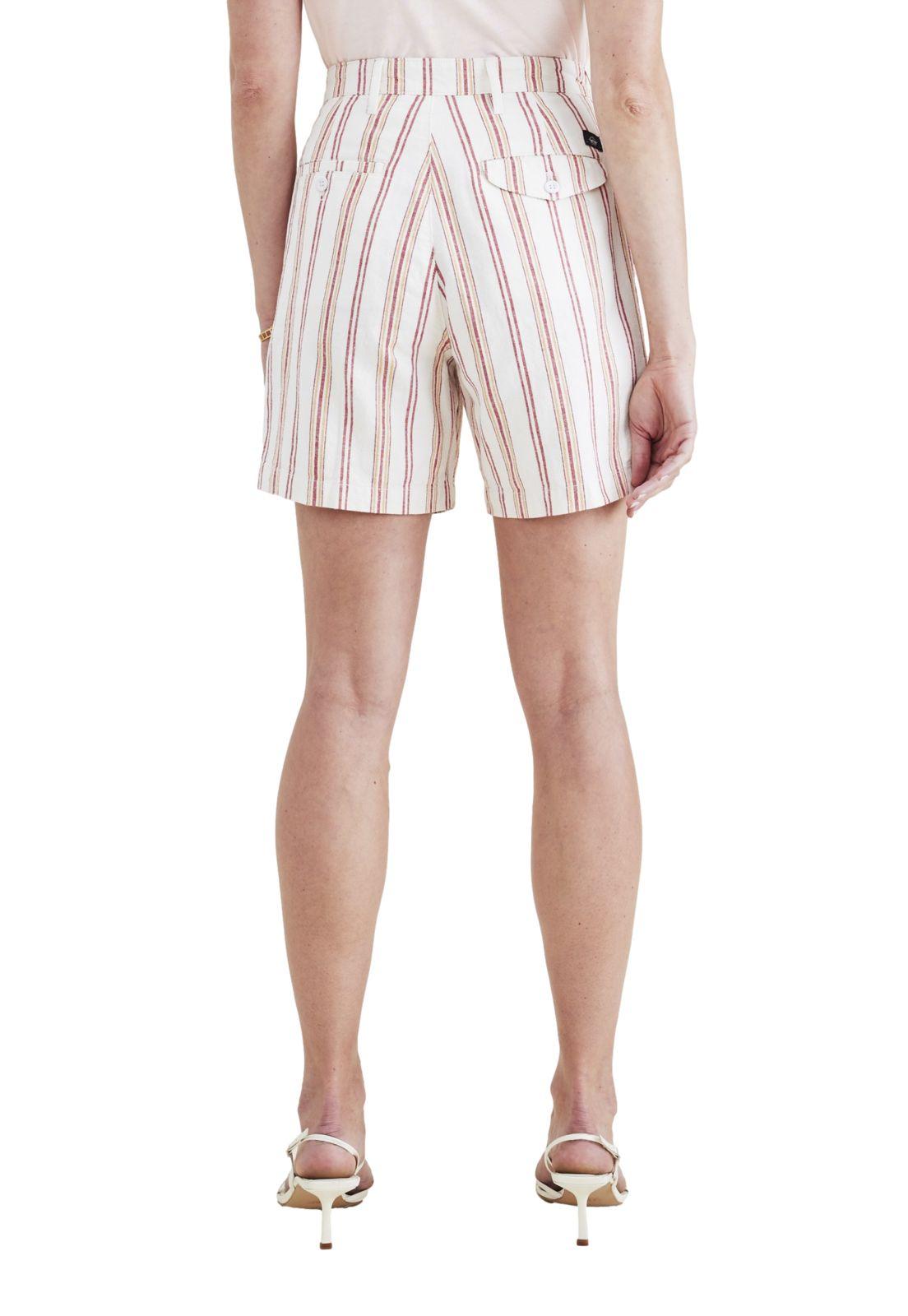 Short Mujer Original Khaki Pleated Rojo A1764-0007-2