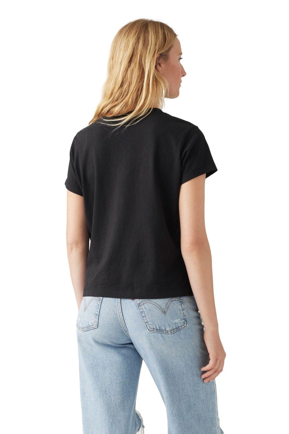 Polera Mujer Boxy Vneck Tee Negro Levis A8774-0008-1