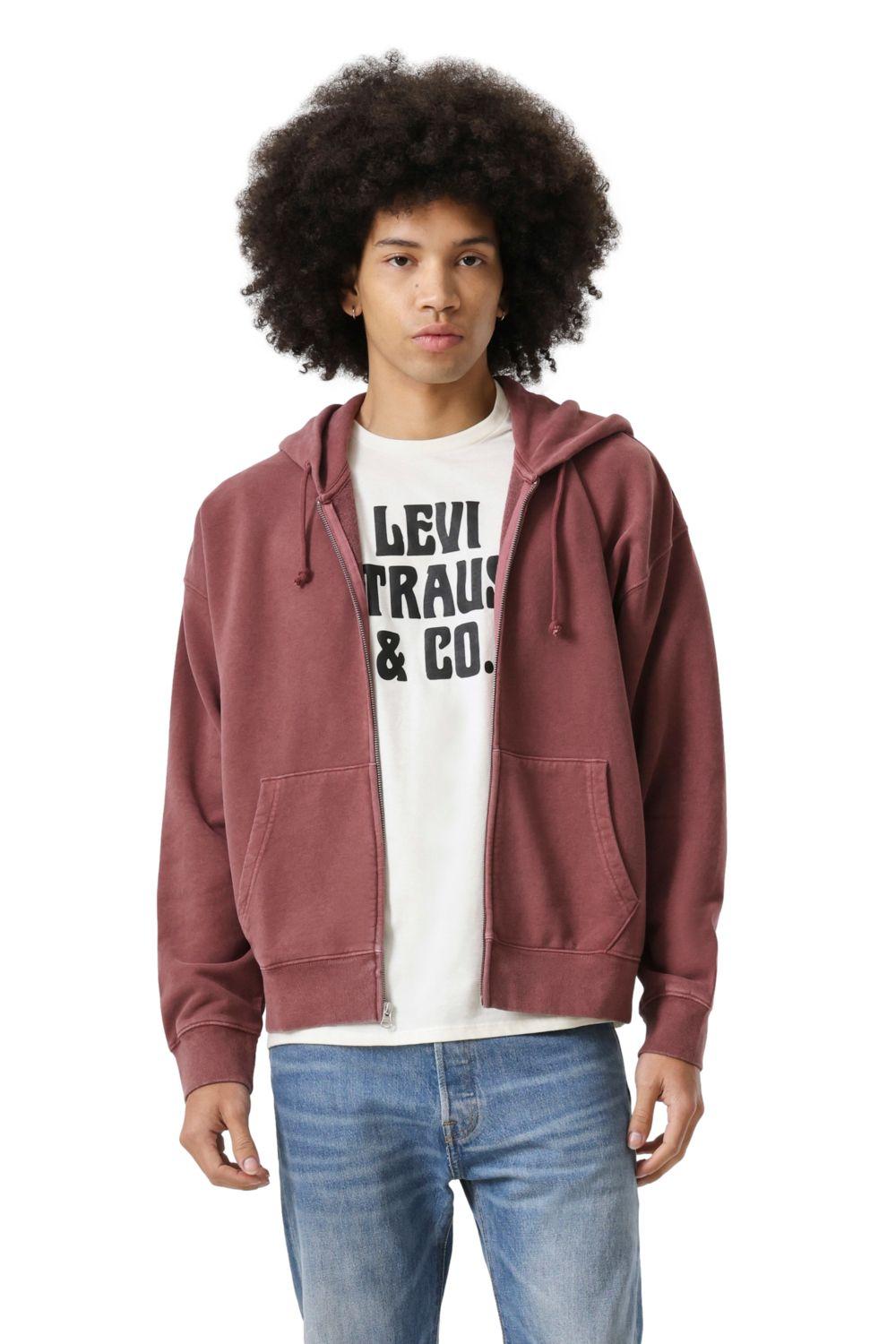 Polerón Hombre Hayes Cropped Full Zip Rojo Levis 005PJ-0004-0