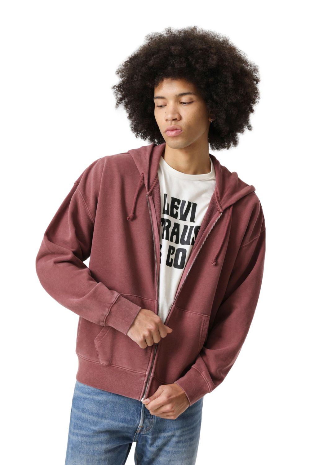 Polerón Hombre Hayes Cropped Full Zip Rojo Levis 005PJ-0004-4