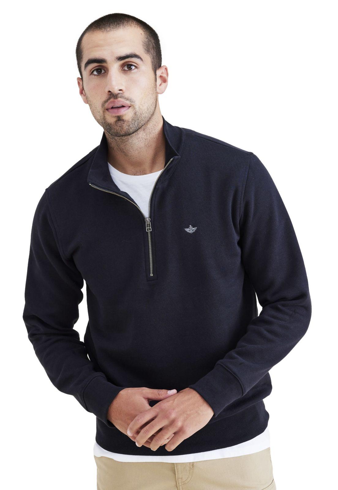 Sweater Hombre Quarter-Zip Fleece Regular Fit Negro A4165-0005-0
