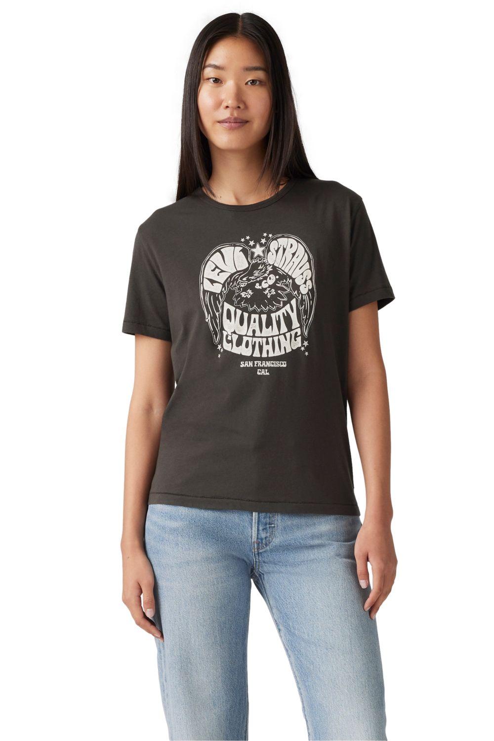 Polera Mujer Graphic Iconic Tee Negro Levis A8802-0042-0