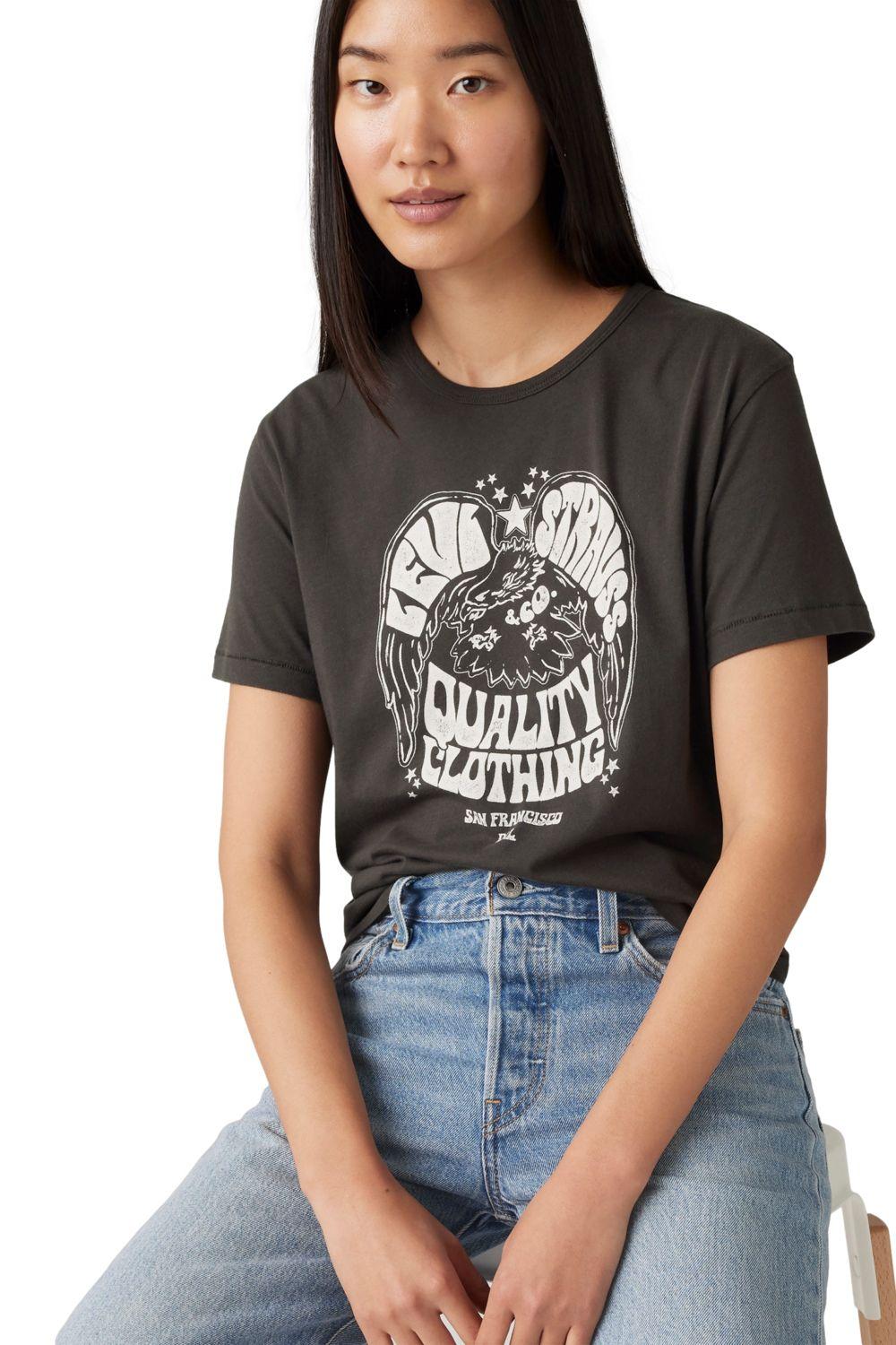 Polera Mujer Graphic Iconic Tee Negro Levis A8802-0042-2