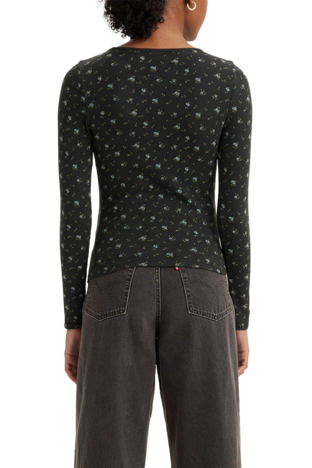 Polera Mujer Honey Manga Larga con Logo Batwing Negro Levis 22409-0034-1