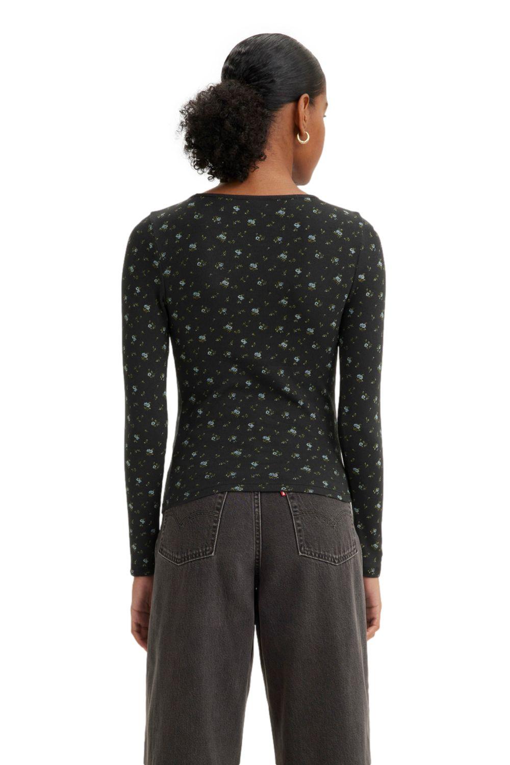 Polera Mujer Honey Manga Larga con Logo Batwing Negro Levis 22409-0034-3