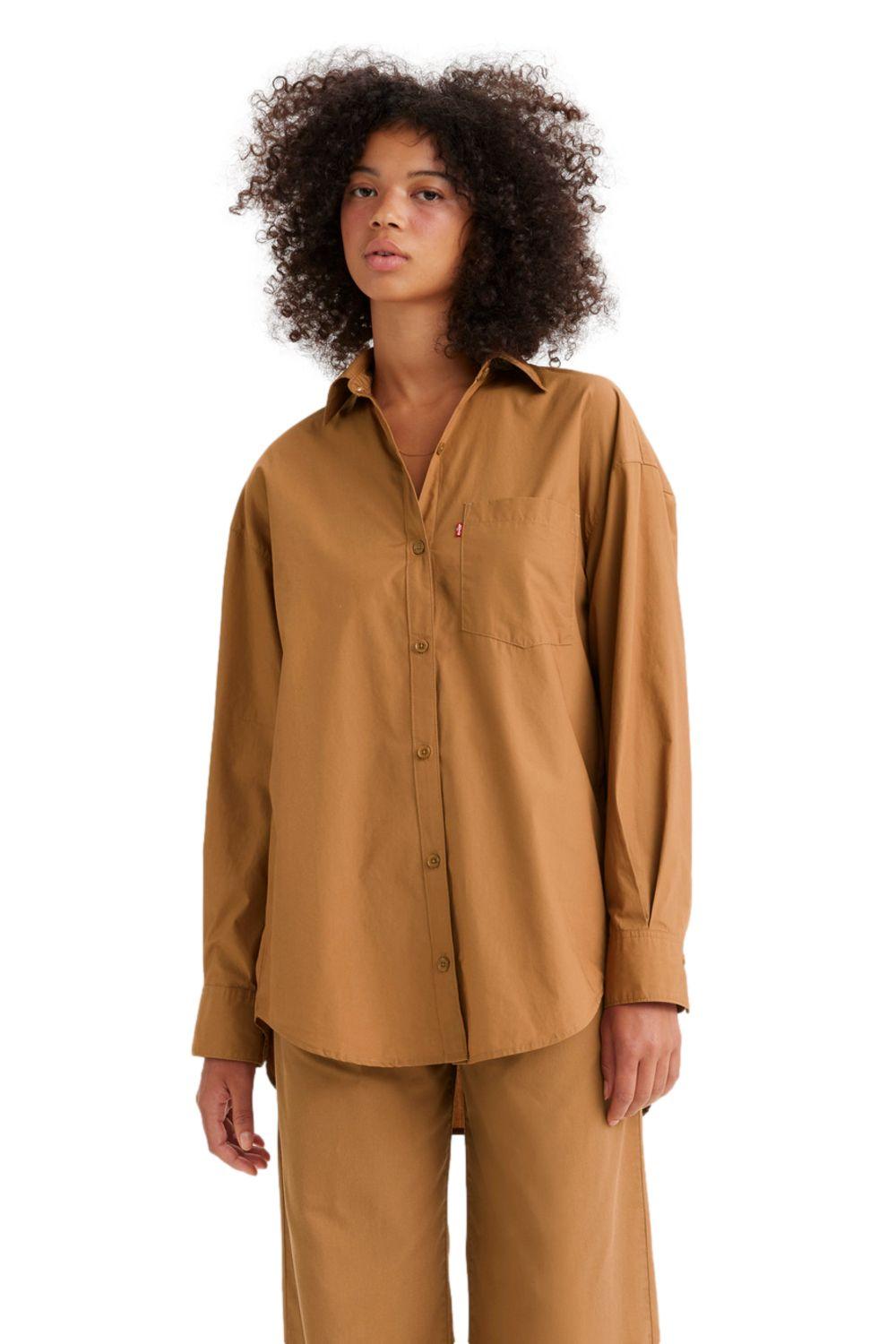 Camisa Mujer Nola Oversized Café Levis A3362-0015-2