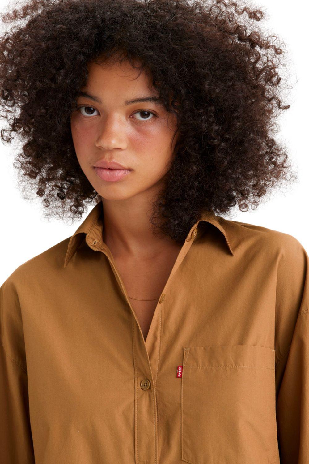 Camisa Mujer Nola Oversized Café Levis A3362-0015-4