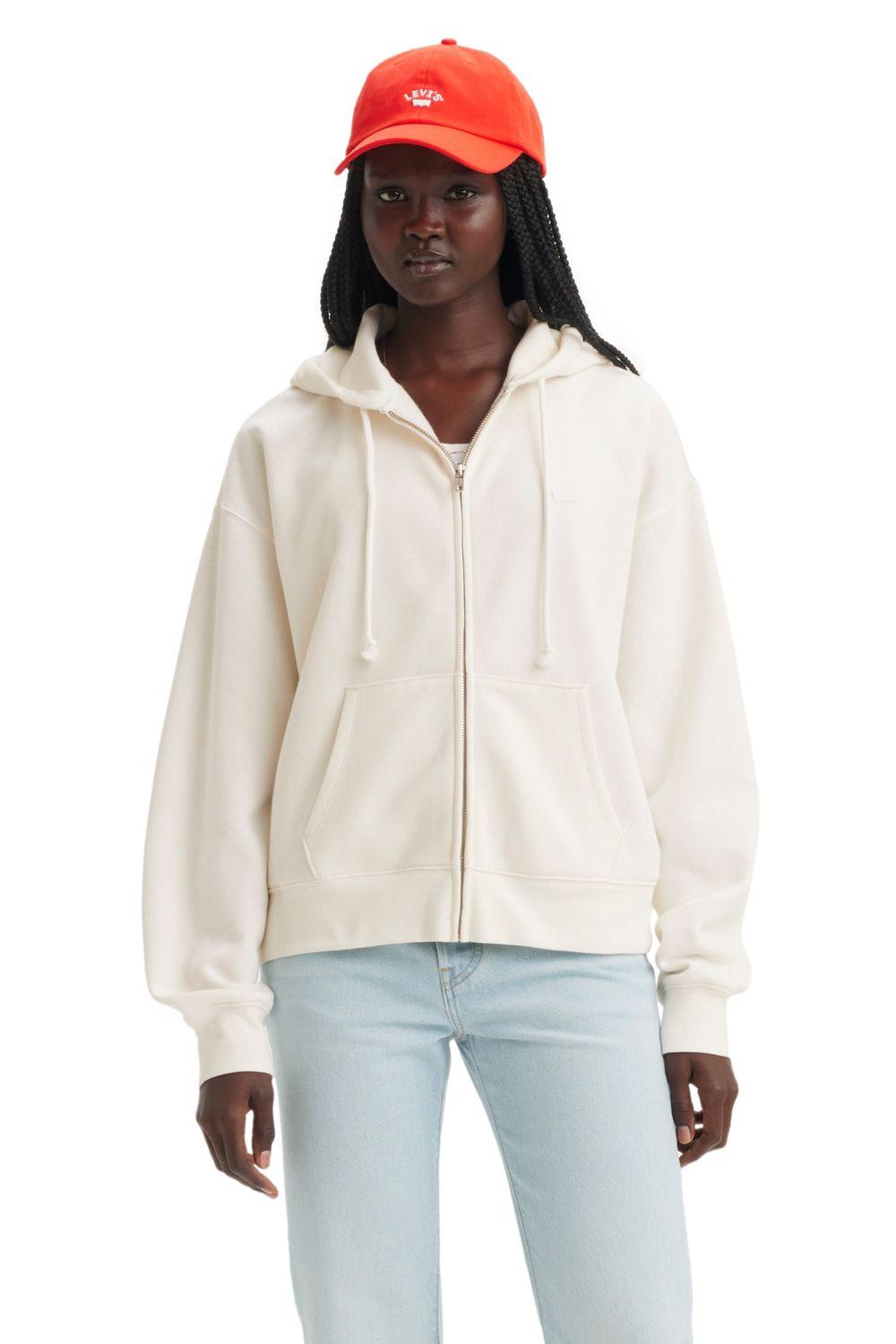 Polerón Mujer Everyday Zip Hoodie Blanco Levis A5945-0015-3