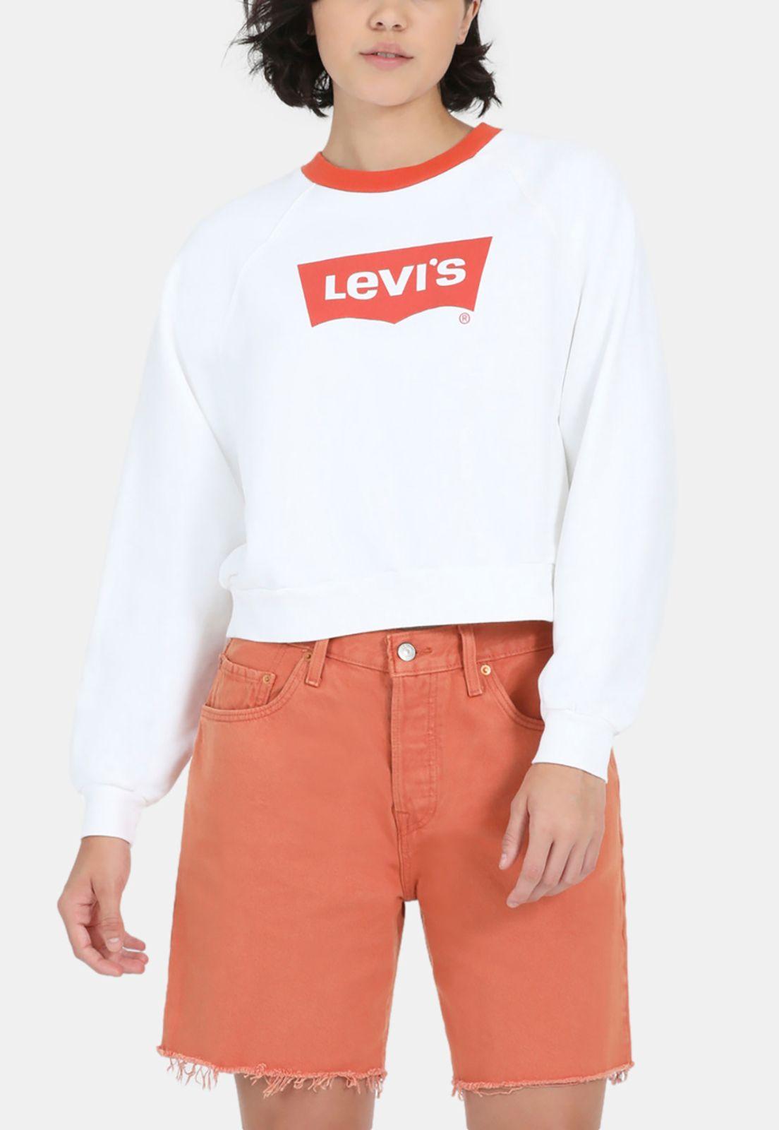 Polerón Mujer Liso con Logo Blanco Levis 18722-0075-0