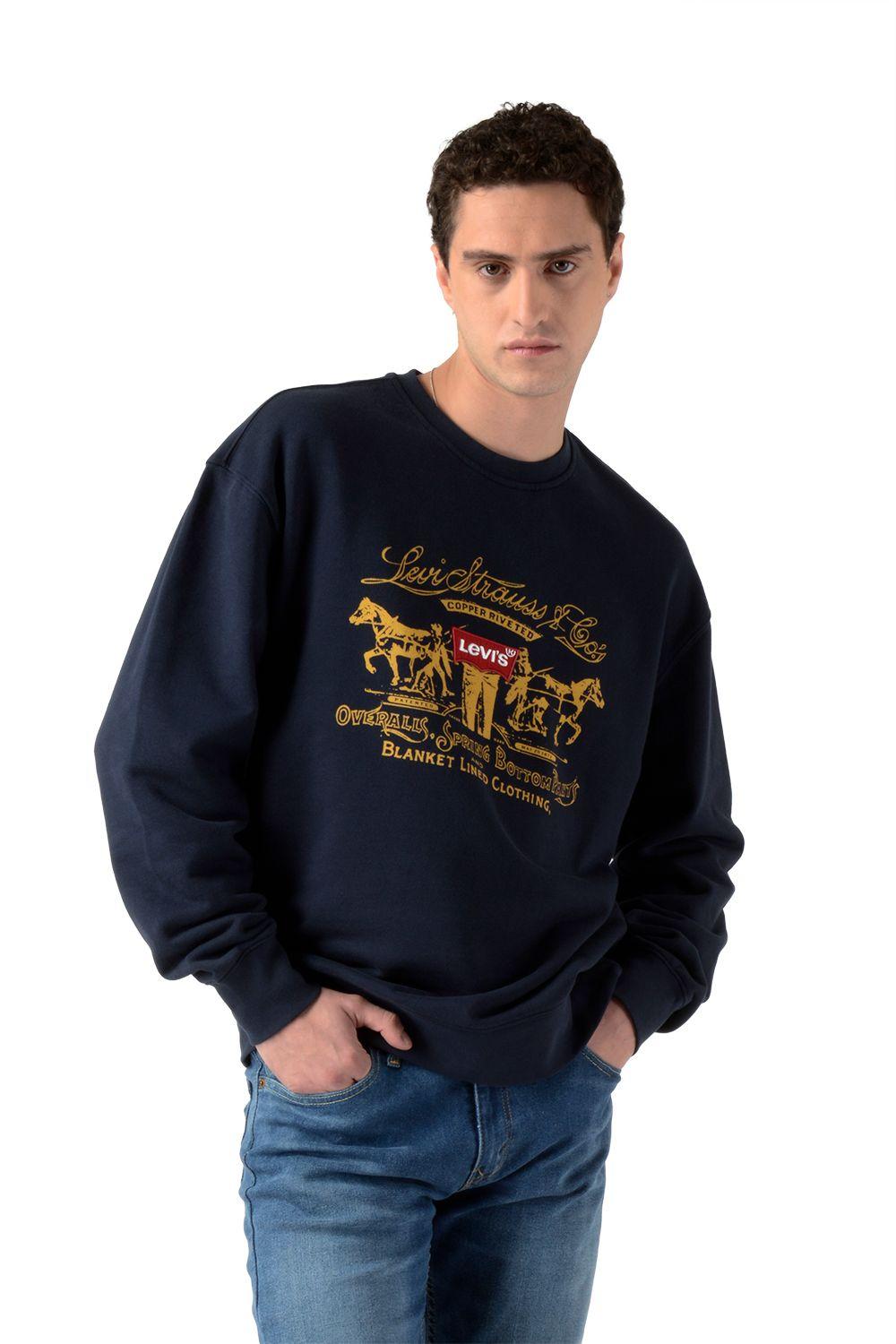 Polerón Hombre Relaxed Graphic Azul Levis 38712-0381-3