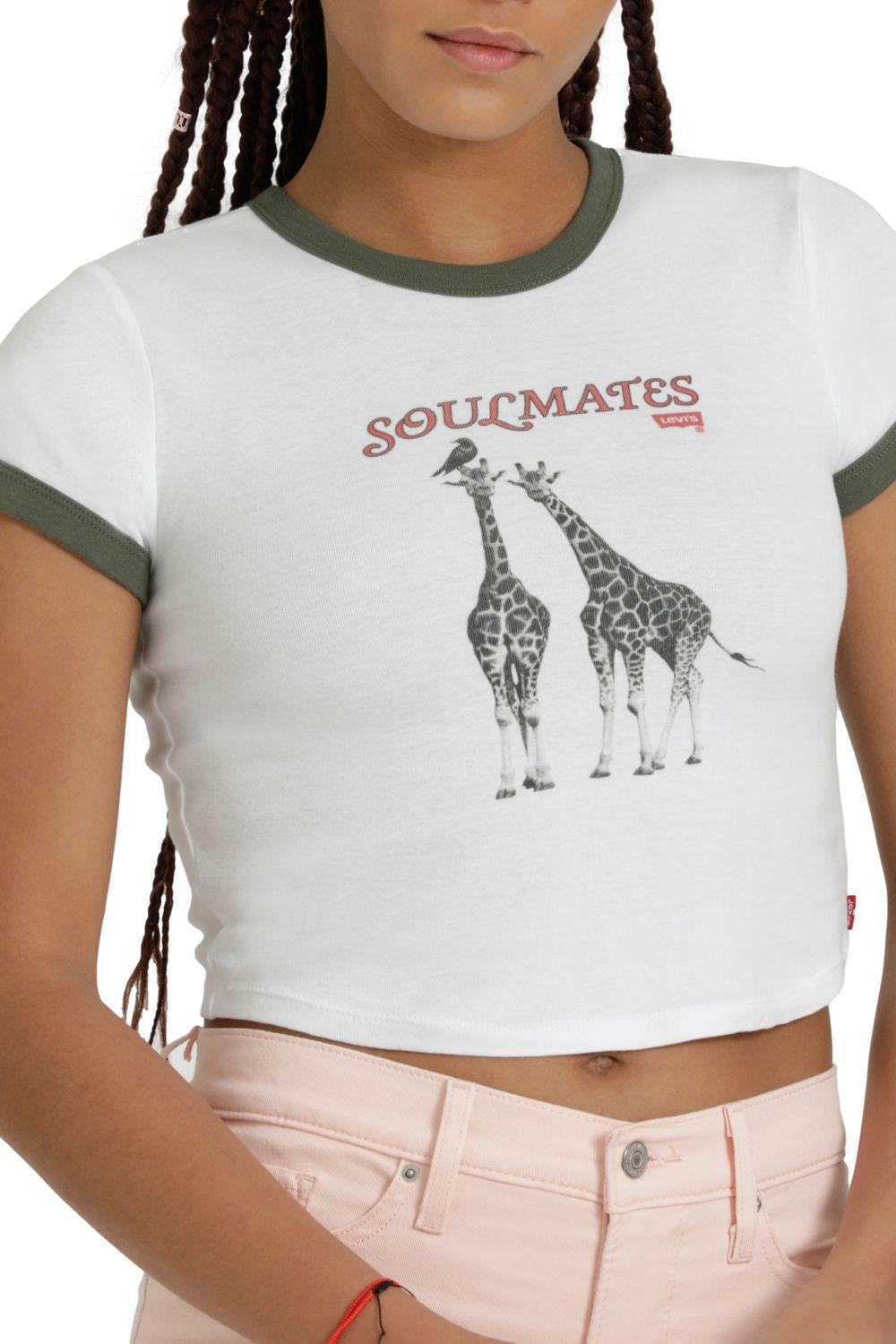 Polera Mujer con Logo Blanco Levis A3523-0018-3