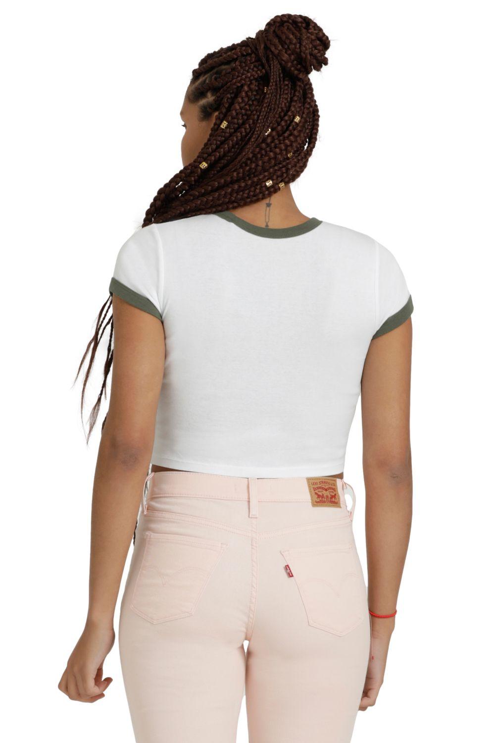 Polera Mujer con Logo Blanco Levis A3523-0018-1