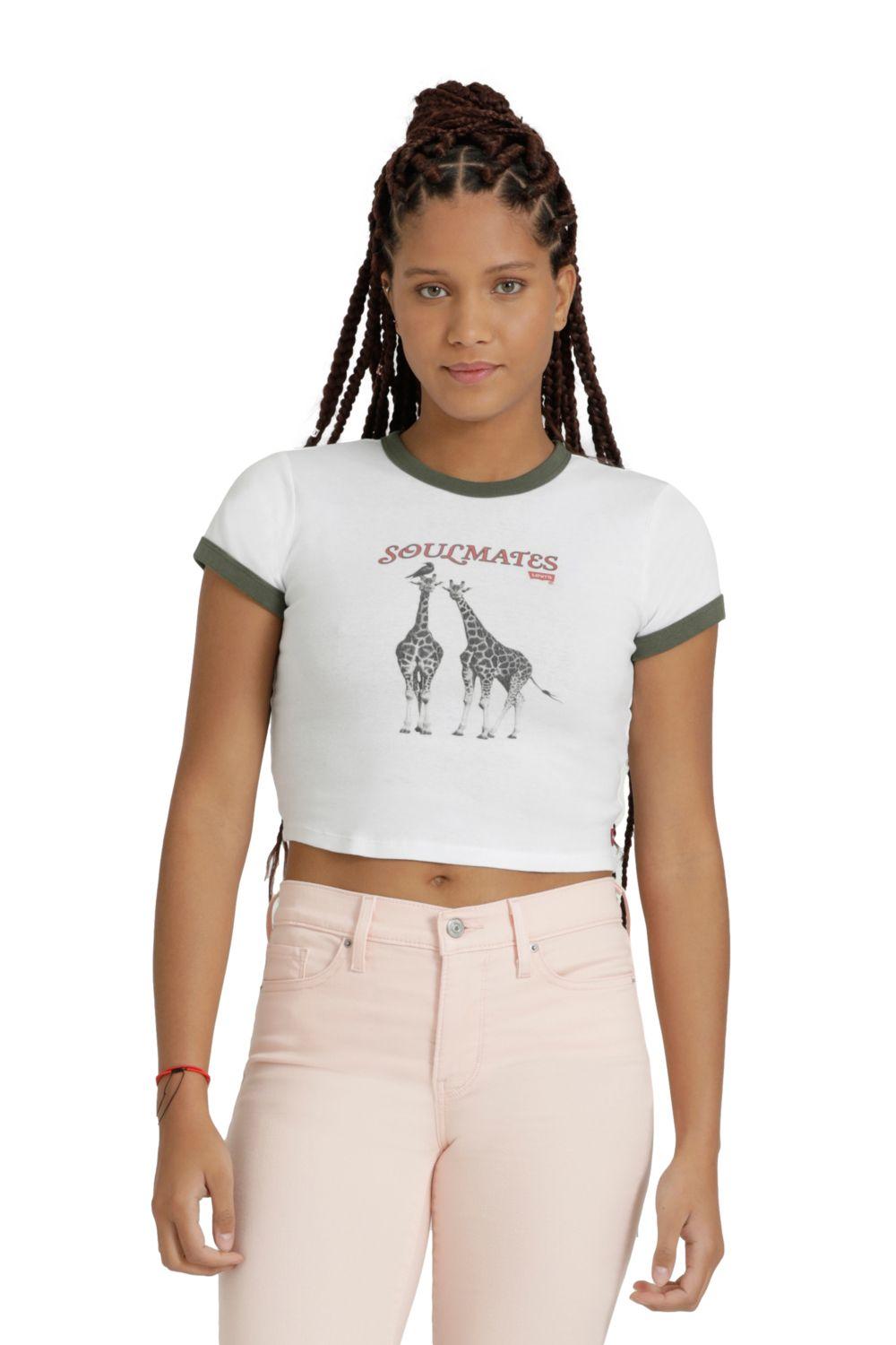 Polera Mujer con Logo Blanco Levis A3523-0018-0