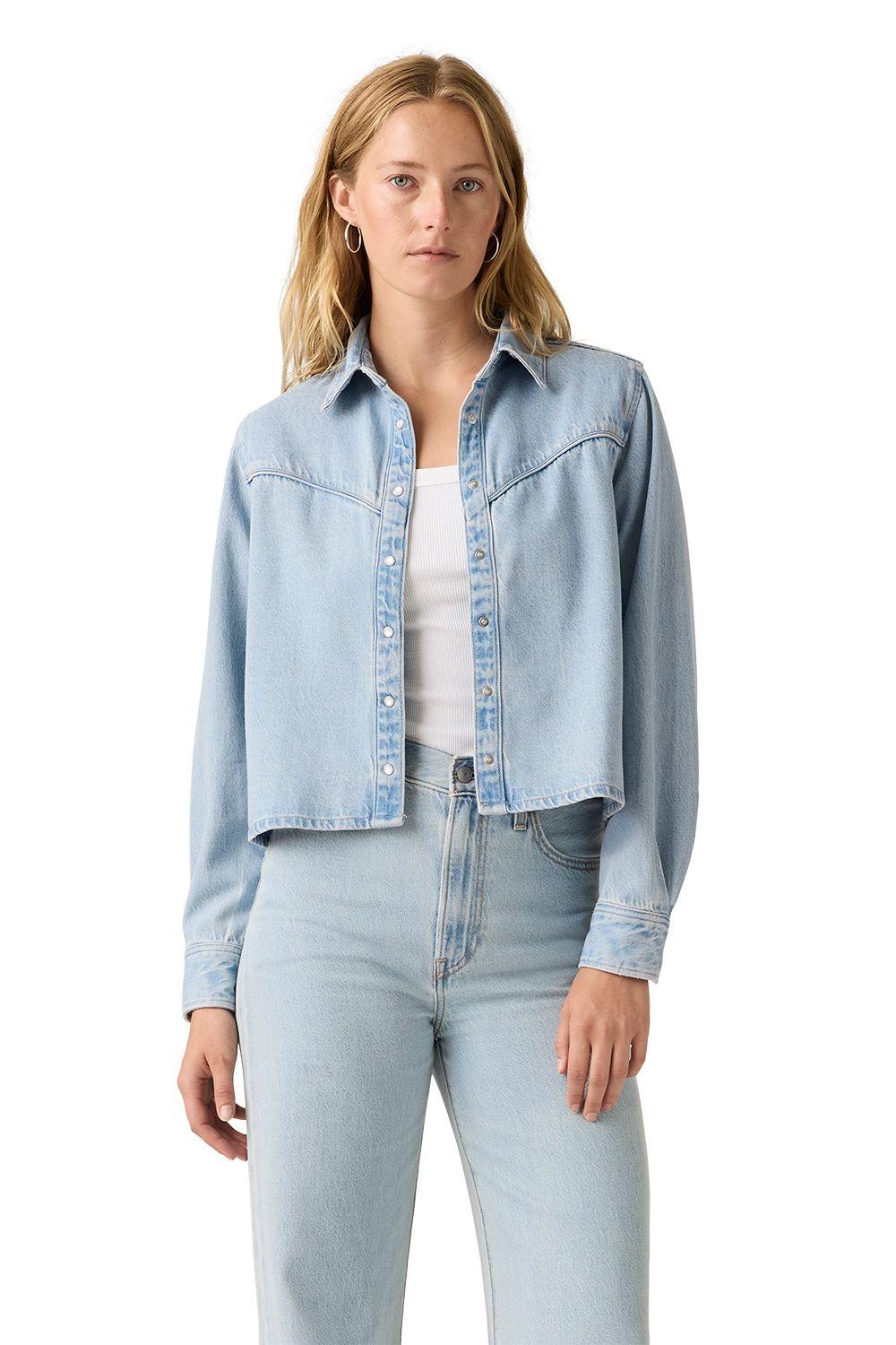 Blusa Mujer Logan Tencel Shacket Celeste Levis 005DW-0001-0