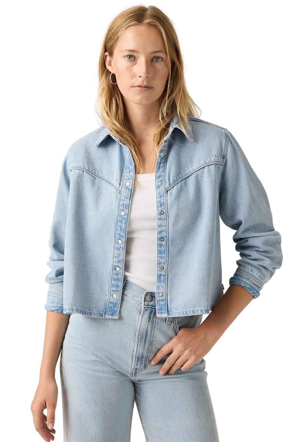 Blusa Mujer Logan Tencel Shacket Celeste Levis 005DW-0001-3