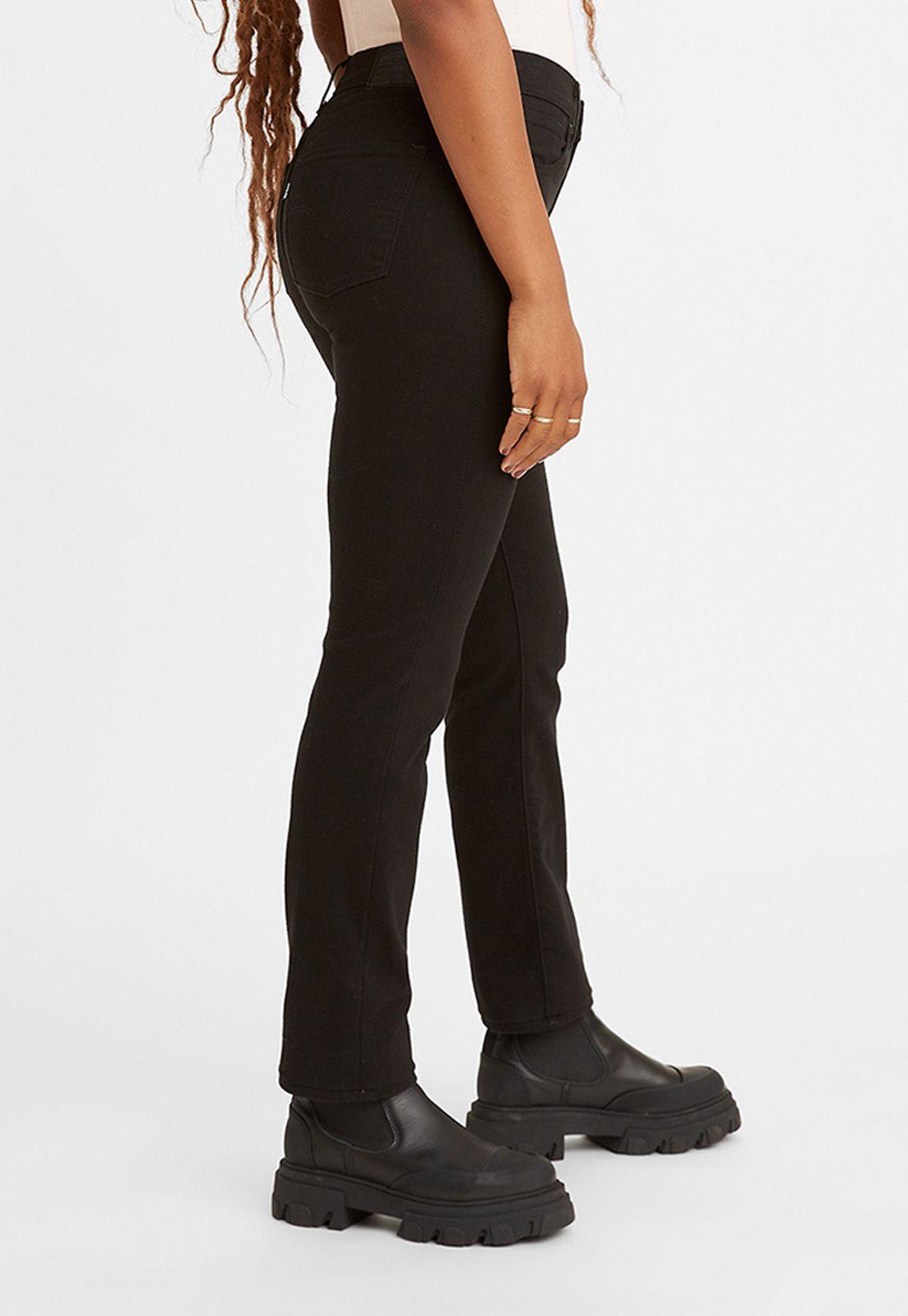 Jeans Mujer 724 High-Rise Straight Negro Levis 18883-0006-1