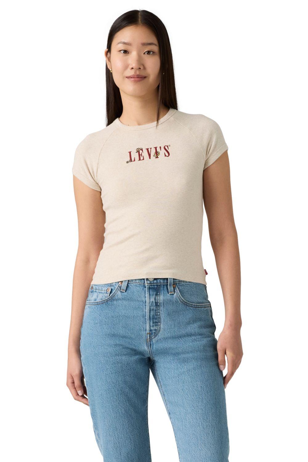 Polera Mujer Riley Raglan Tee Beige Levis 003R2-0003-0