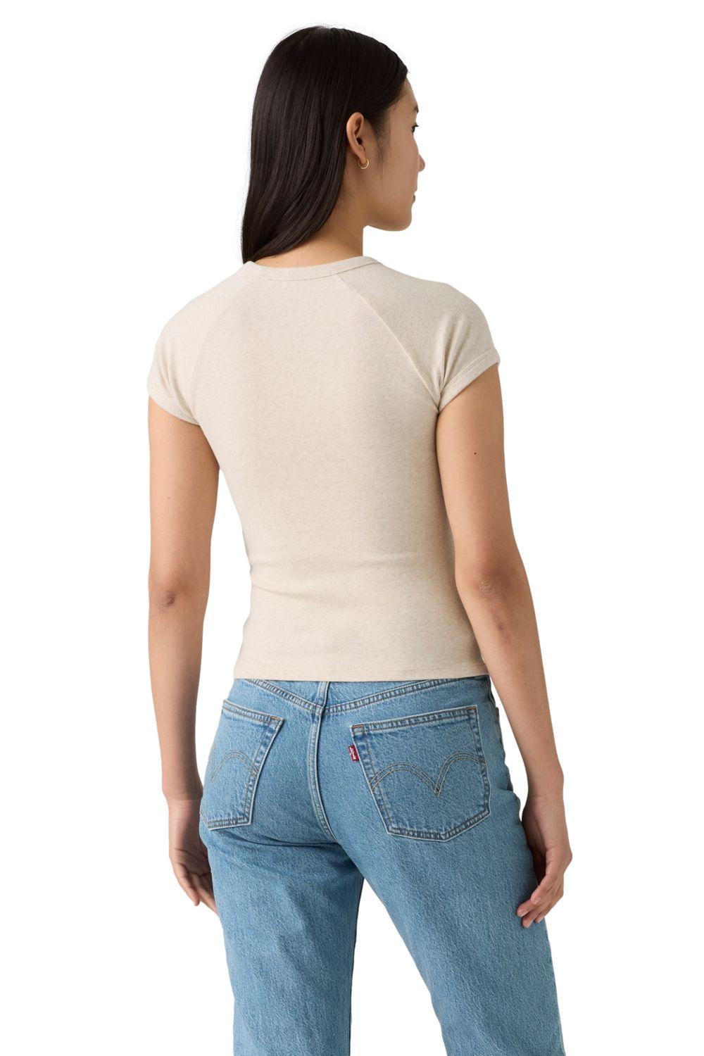 Polera Mujer Riley Raglan Tee Beige Levis 003R2-0003-1